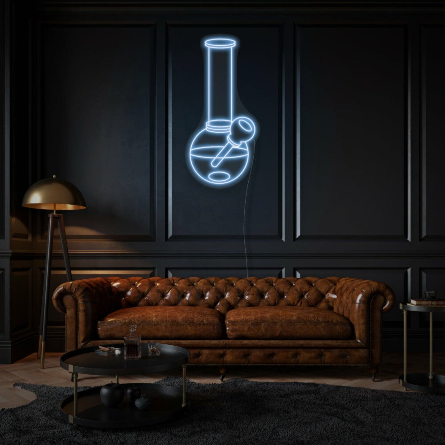Flask With Weed Sign Neon Edgy And Trendy Statement - Shineneon