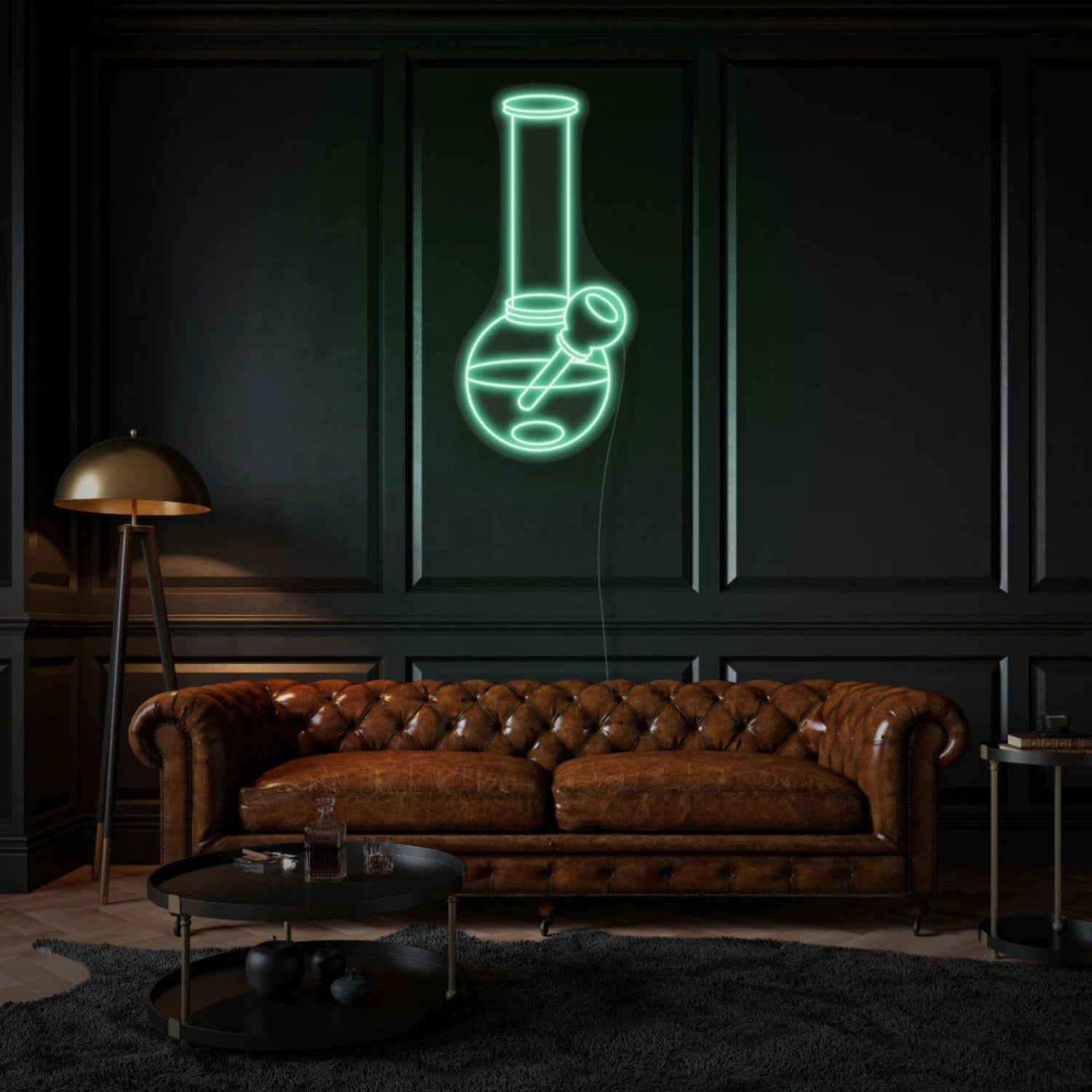 Flask With Weed Sign Neon Edgy And Trendy Statement - Shineneon