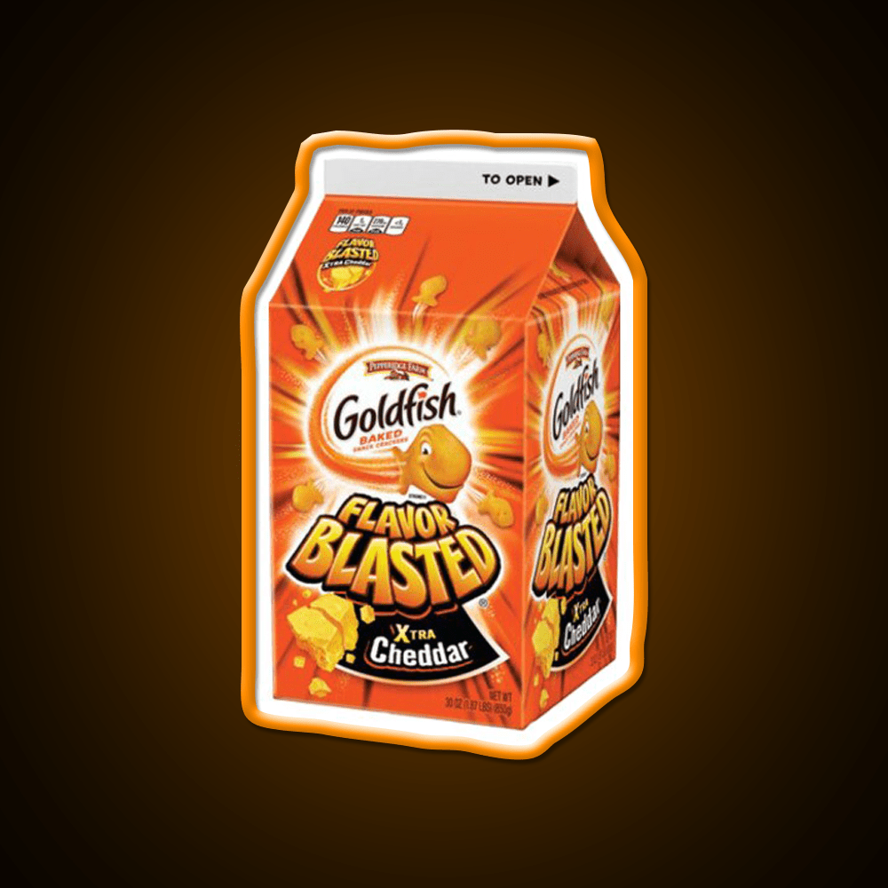 Flavor Blasted Goldfish Snack Food Led Neon Sign Rgb Color - Shineneon
