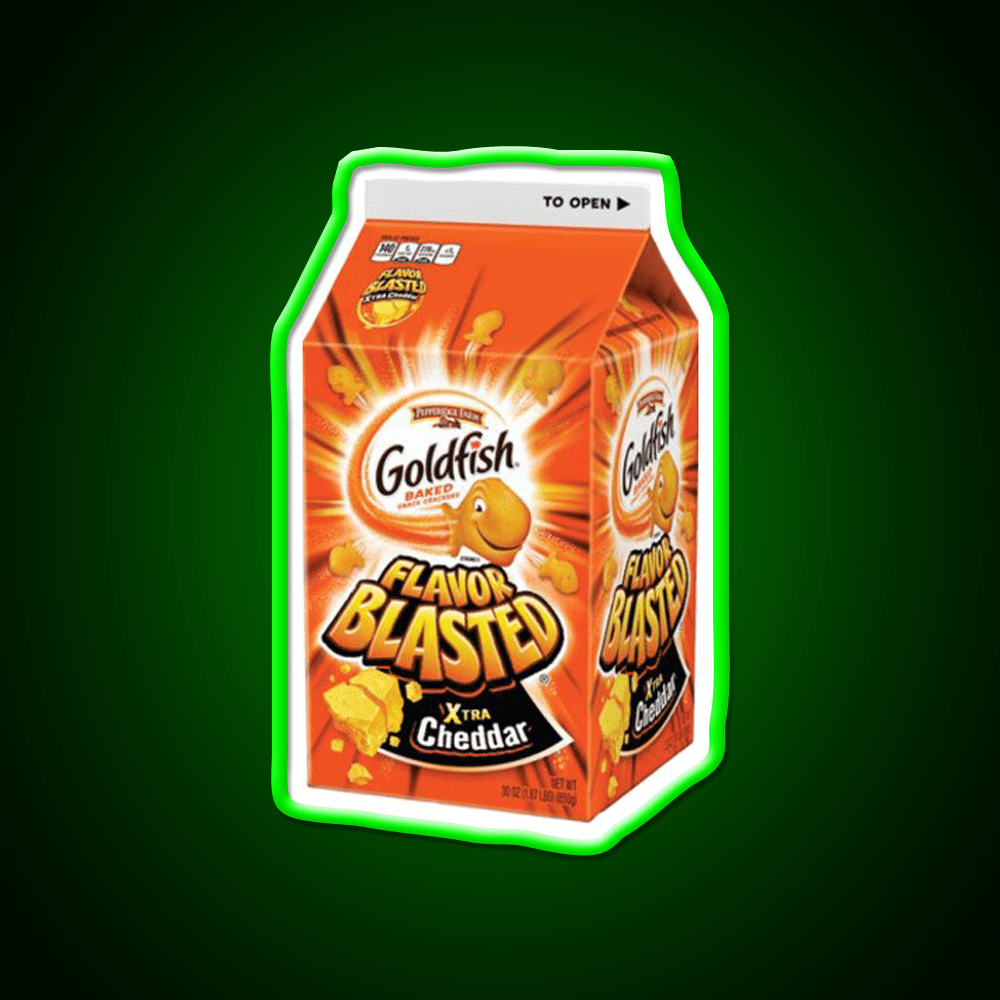 Flavor Blasted Goldfish Snack Food Led Neon Sign Rgb Color - Shineneon