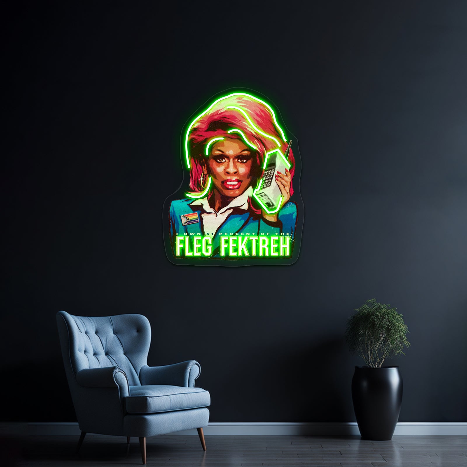 Fleg Fektreh Artwork Personalized Light Up Sign | Shineneon