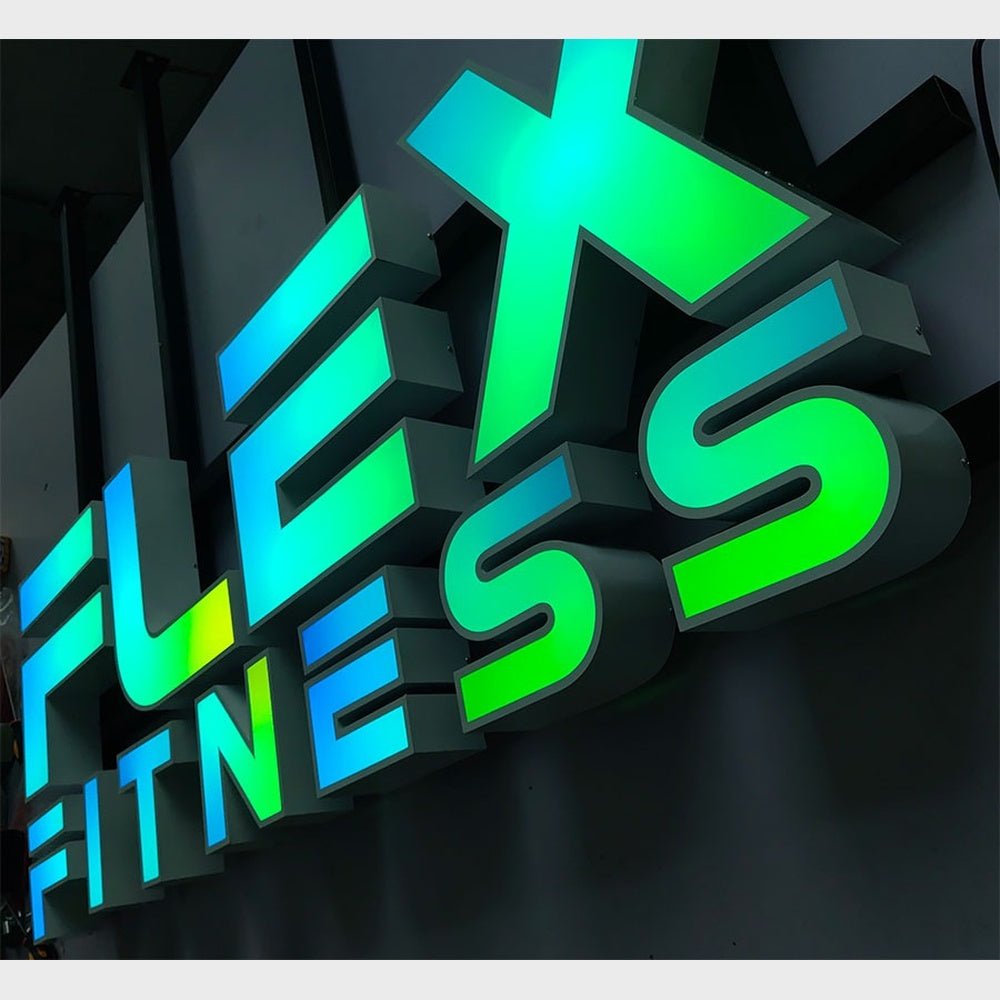 Flex Spinning 3D Frontlit Channel Letters Led Light Sign - Shineneon