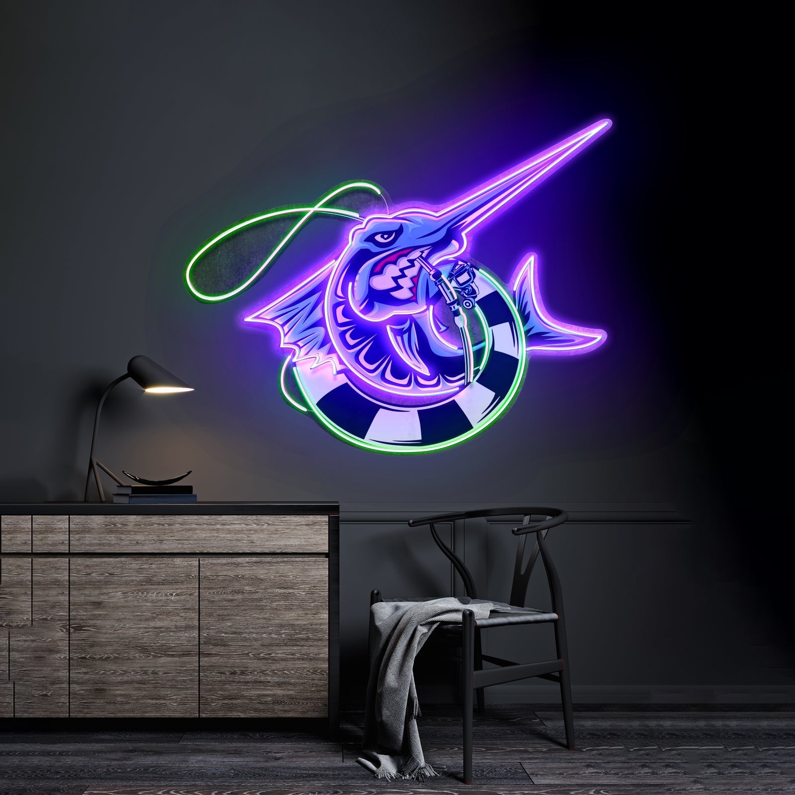 Float Fishing Led Neon Sign Light Custom Led Signs - Shineneon