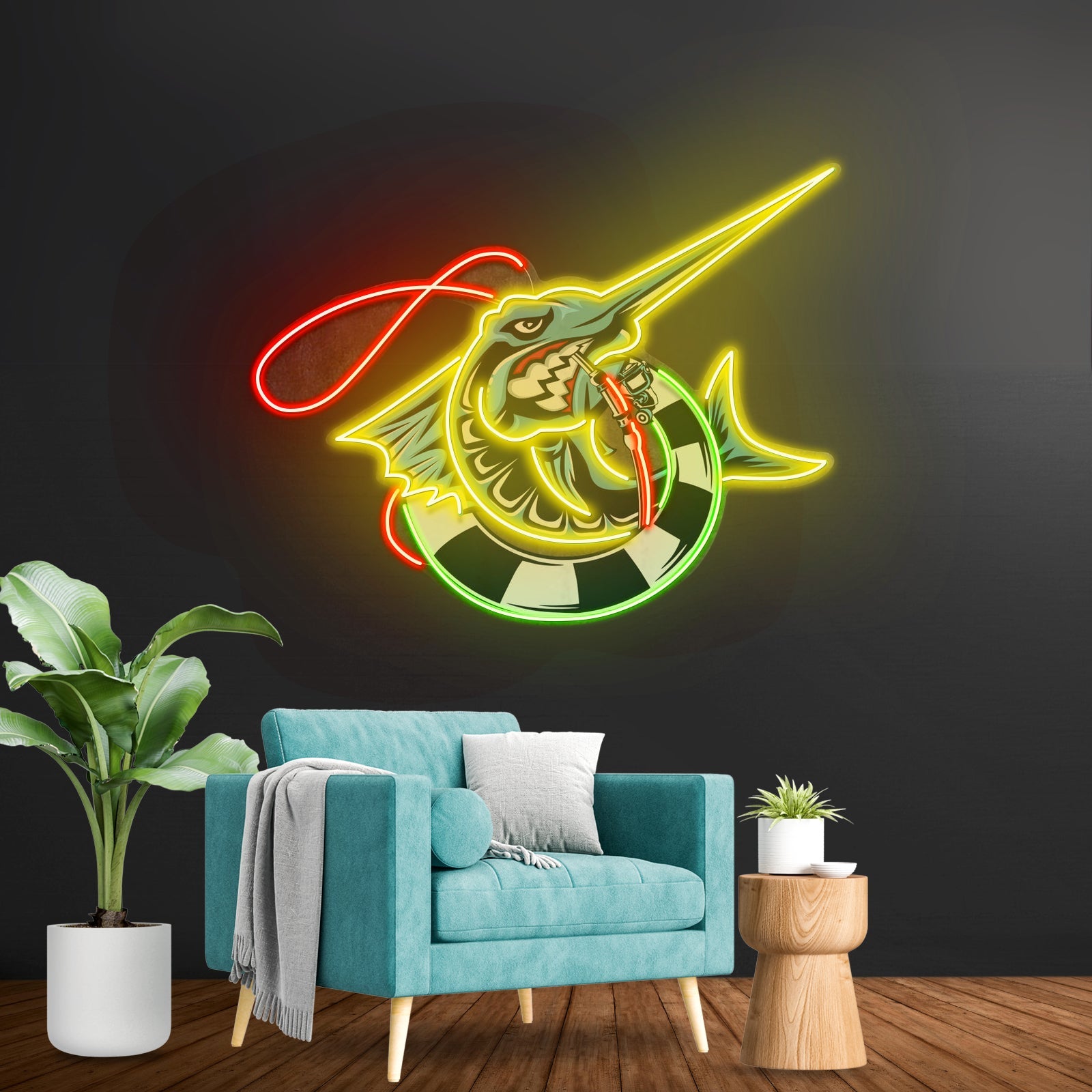 Float Fishing Led Neon Sign Light Custom Led Signs - Shineneon