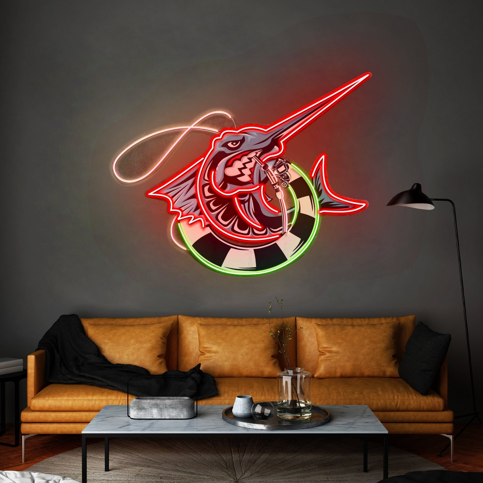 Float Fishing Led Neon Sign Light Custom Led Signs - Shineneon