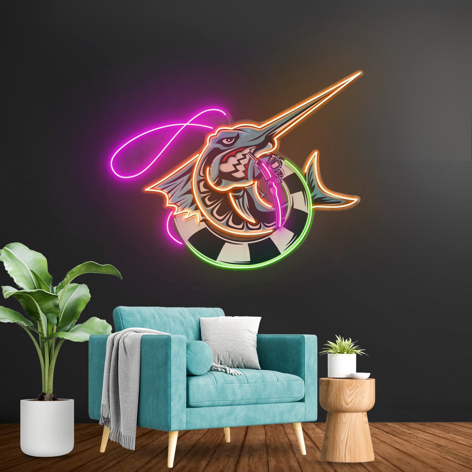 Float Fishing Led Neon Sign Light Custom Led Signs - Shineneon