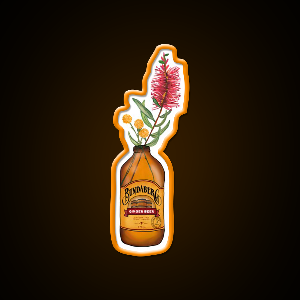 Floral Ginger Beer Bar Decor Led Neon Sign Rgb Color - LED neon sign view 6
