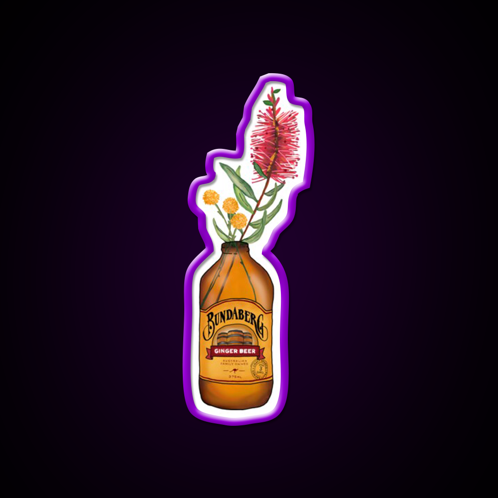 Floral Ginger Beer Bar Decor Led Neon Sign Rgb Color - LED neon sign view 9