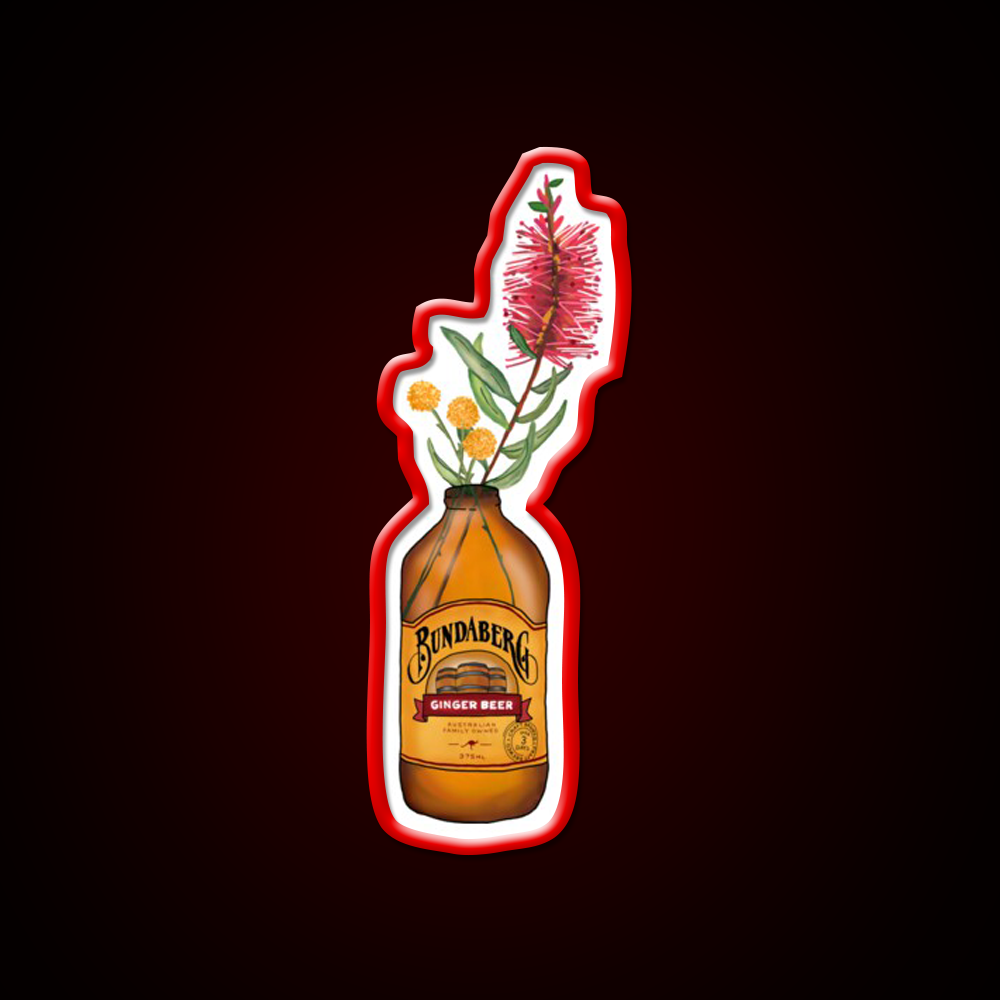 Floral Ginger Beer Bar Decor Led Neon Sign Rgb Color - LED neon sign view 10