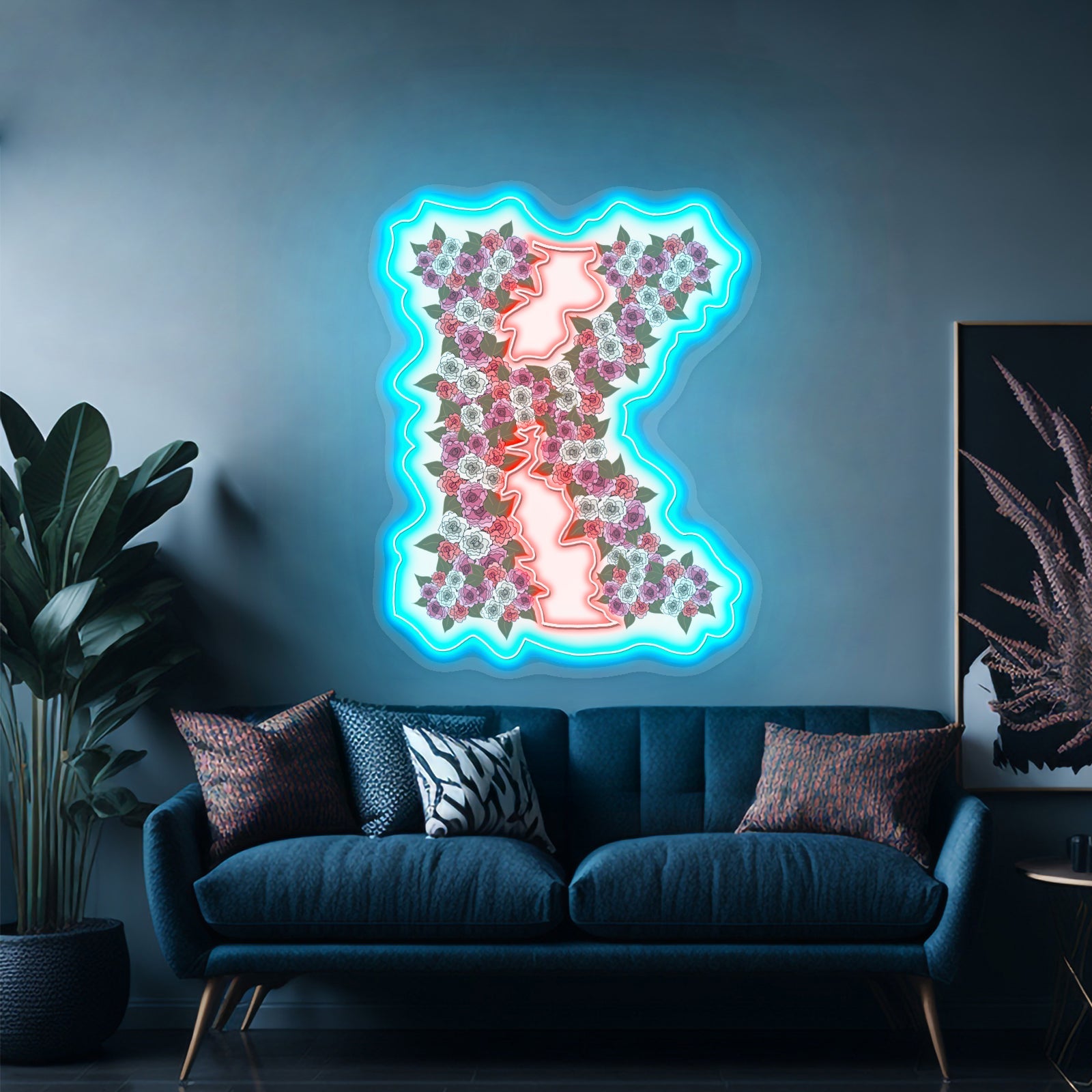Floral K Letter Neon Light Custom - Shineneon