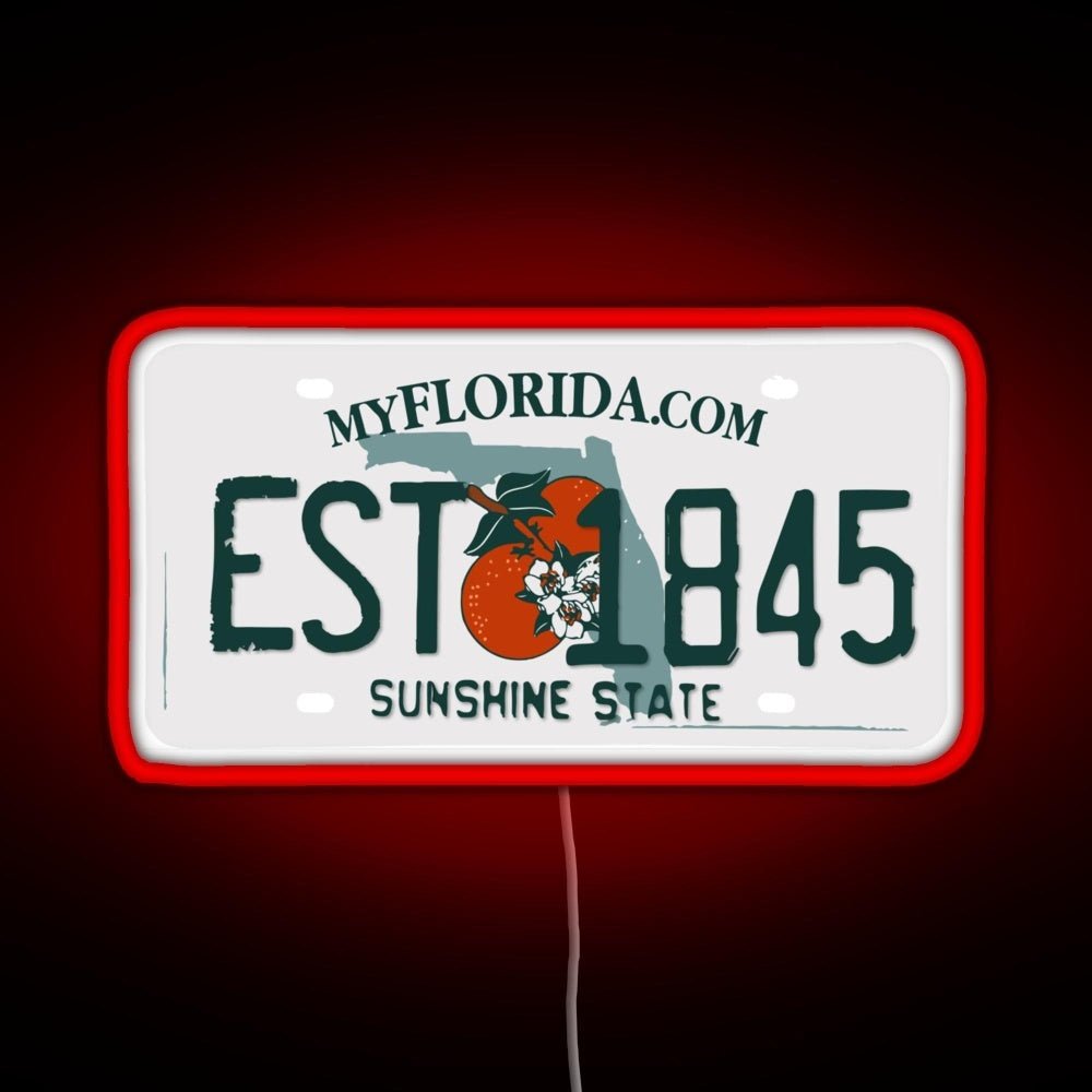 Florida Est 1845 Rgb Neon Sign - Shineneon