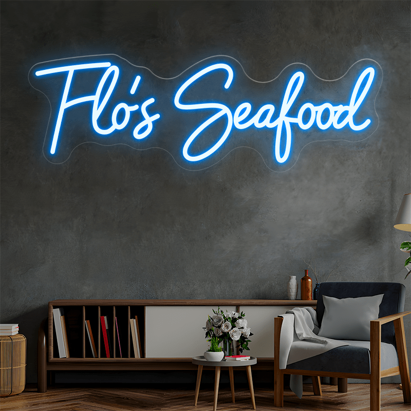 Flo's Seafood Custom Neon Sign - Shineneon
