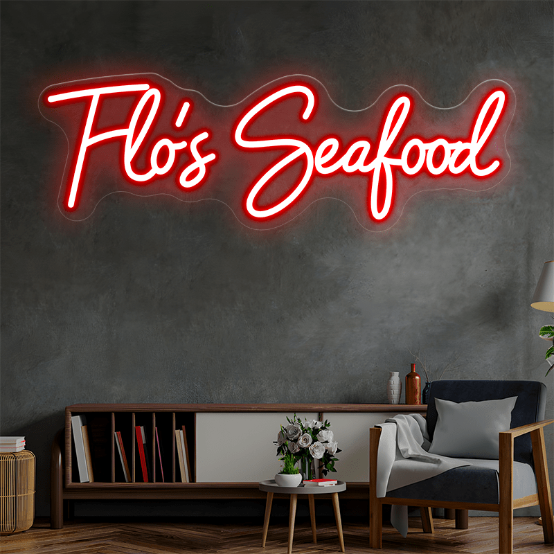 Flo's Seafood Custom Neon Sign - Shineneon