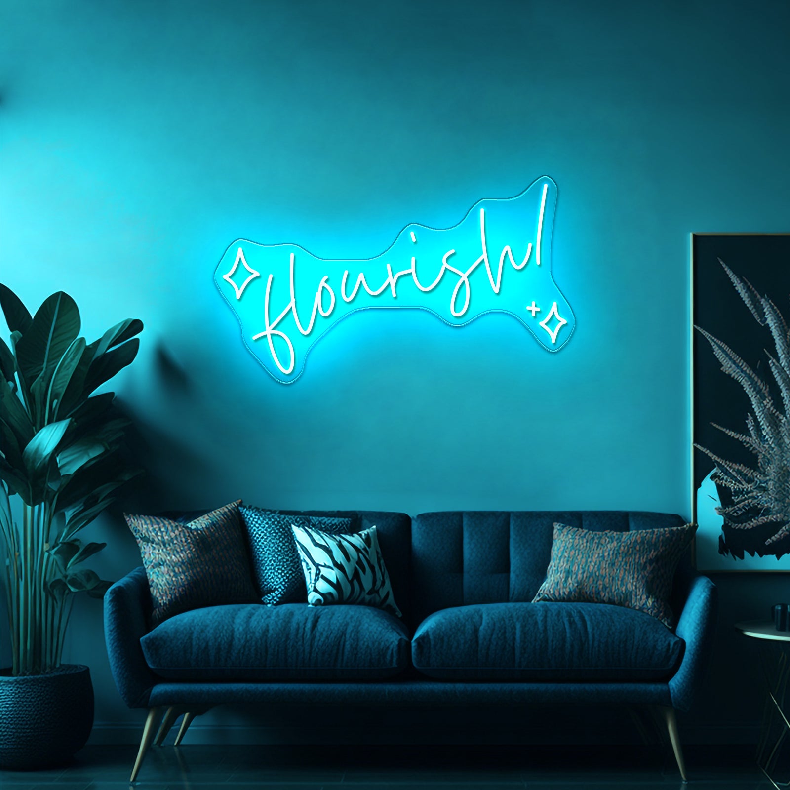 Flourish Artwork Personalized Light Up Sign