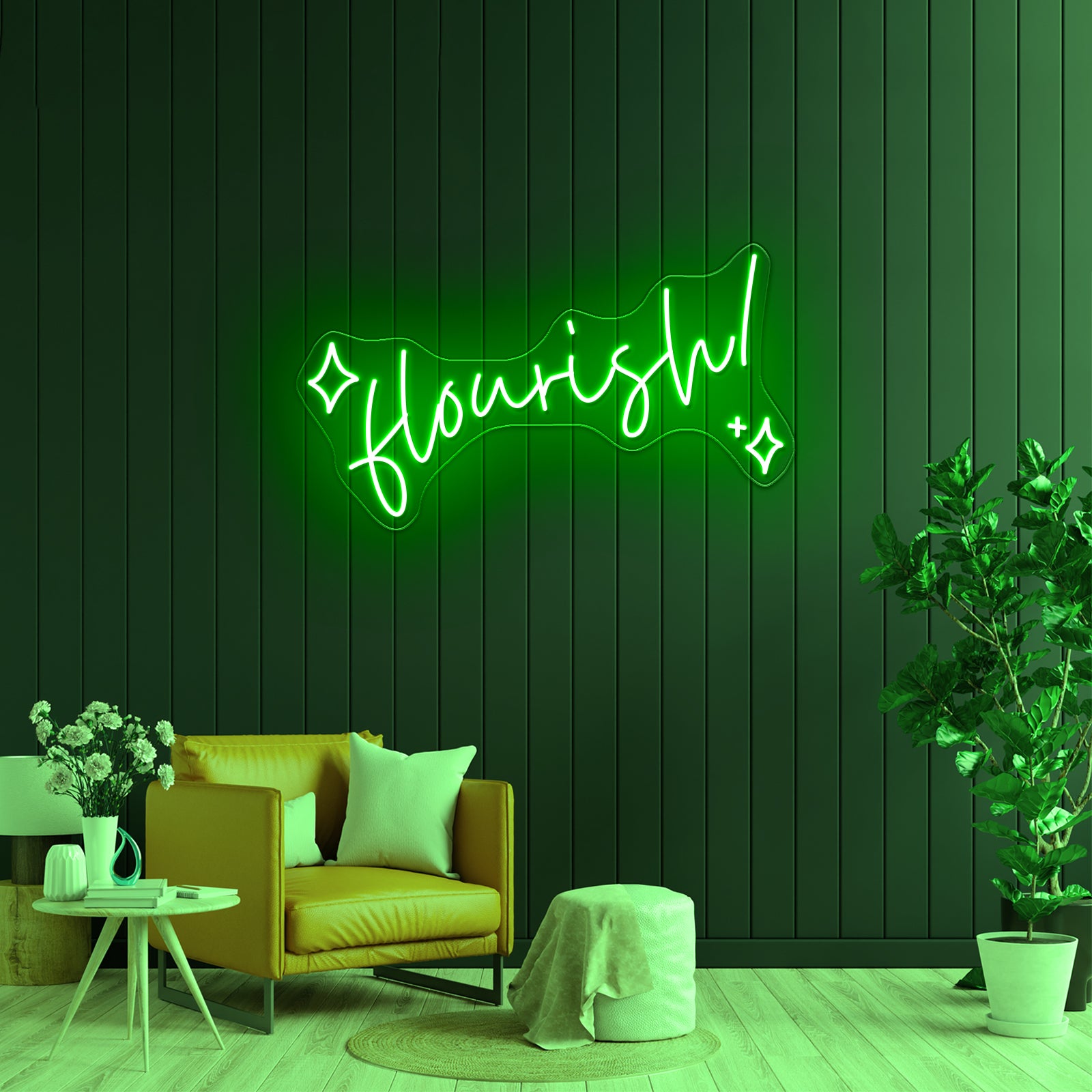 Flourish Artwork Personalized Light Up Sign