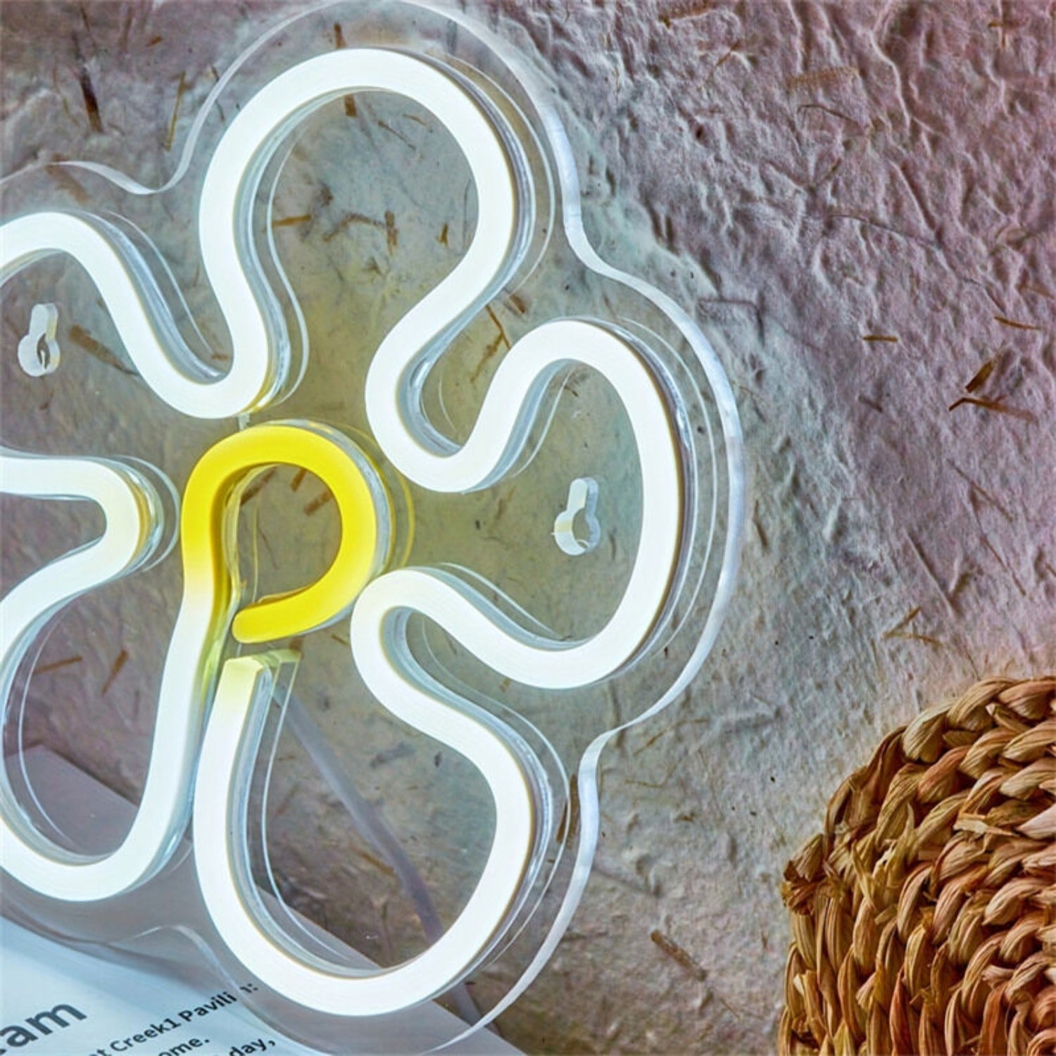 Flower Back Panel Led Neon Light For Weddings Home Decor - Shineneon