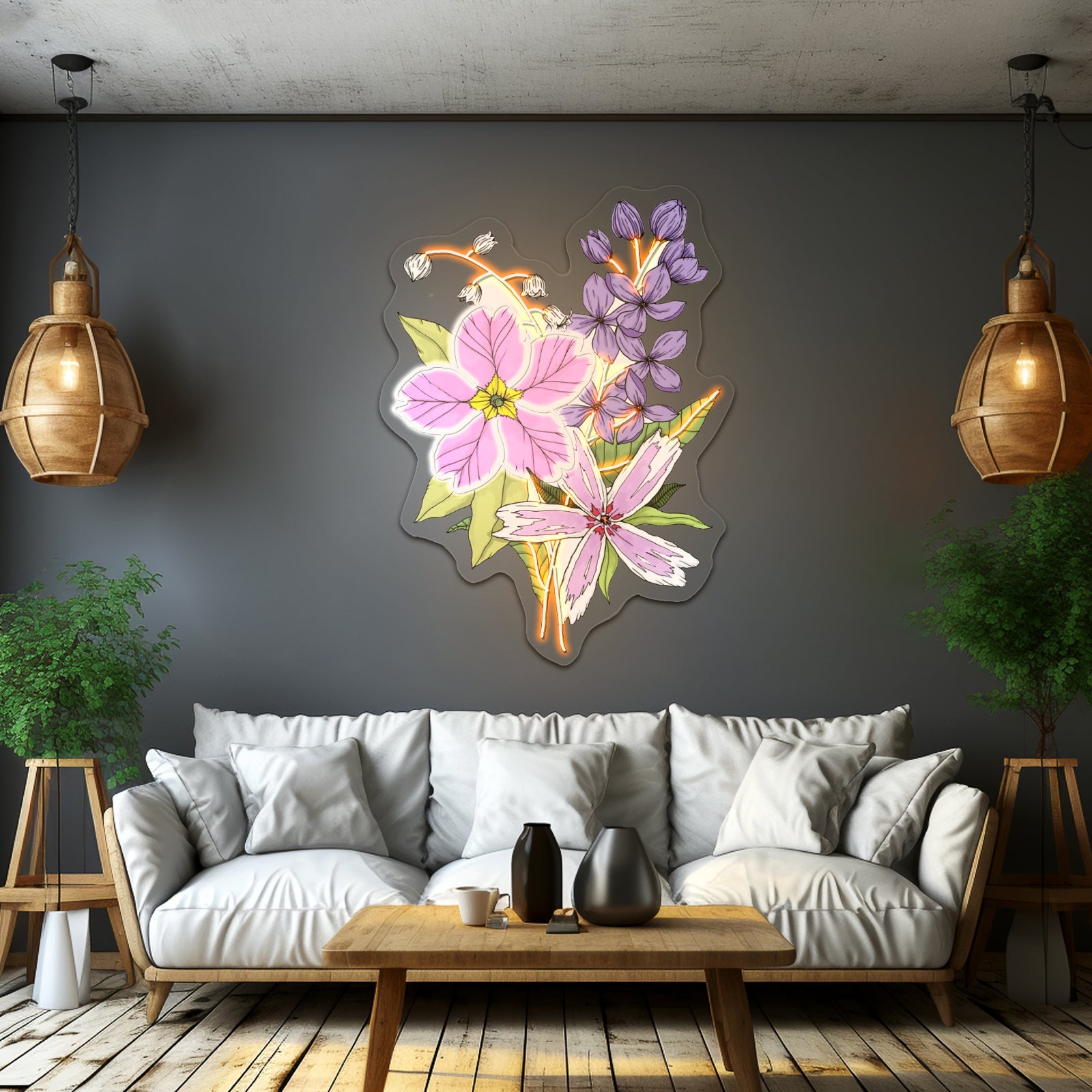 Flower Bouquet Neon Lights For Sale - Shineneon