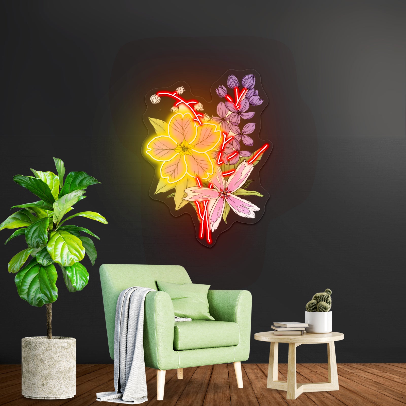 Flowerhol Artwork Personalized Light Up Sign - LED neon sign view 10