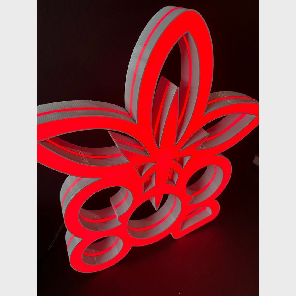 Flower Pattern 3D Frontlit Channel Letters Led Light Sign