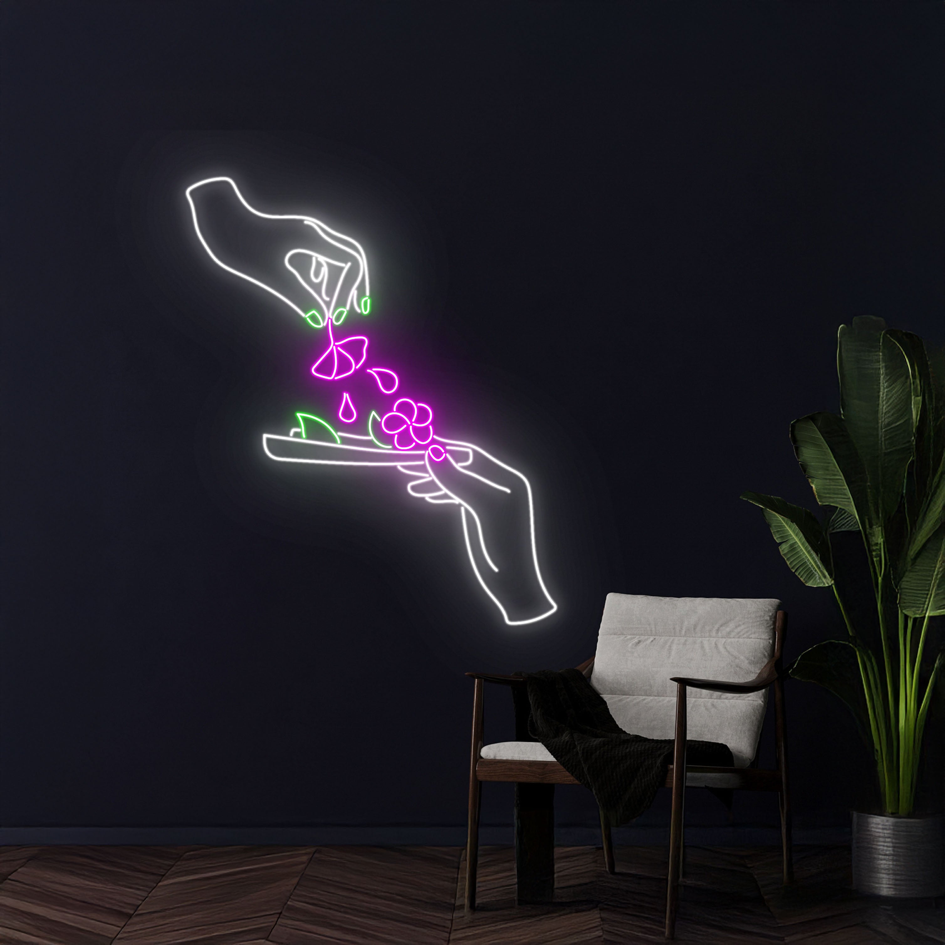 Flower Roll Joint Hand Led Sign | Shineneon