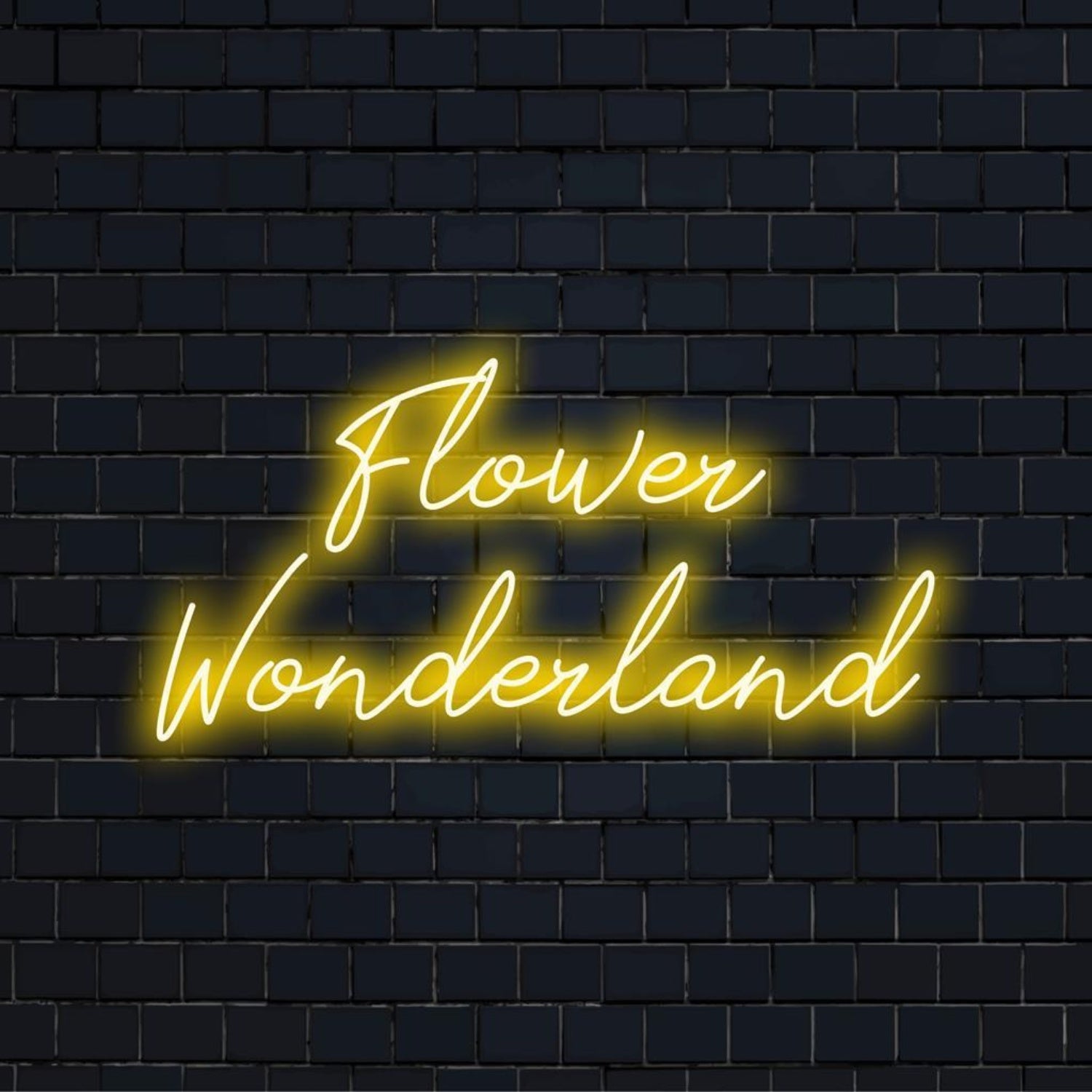 Flower Wonderland Yellow Led Neon Sign For Boutique Shops Event Decor | Shineneon