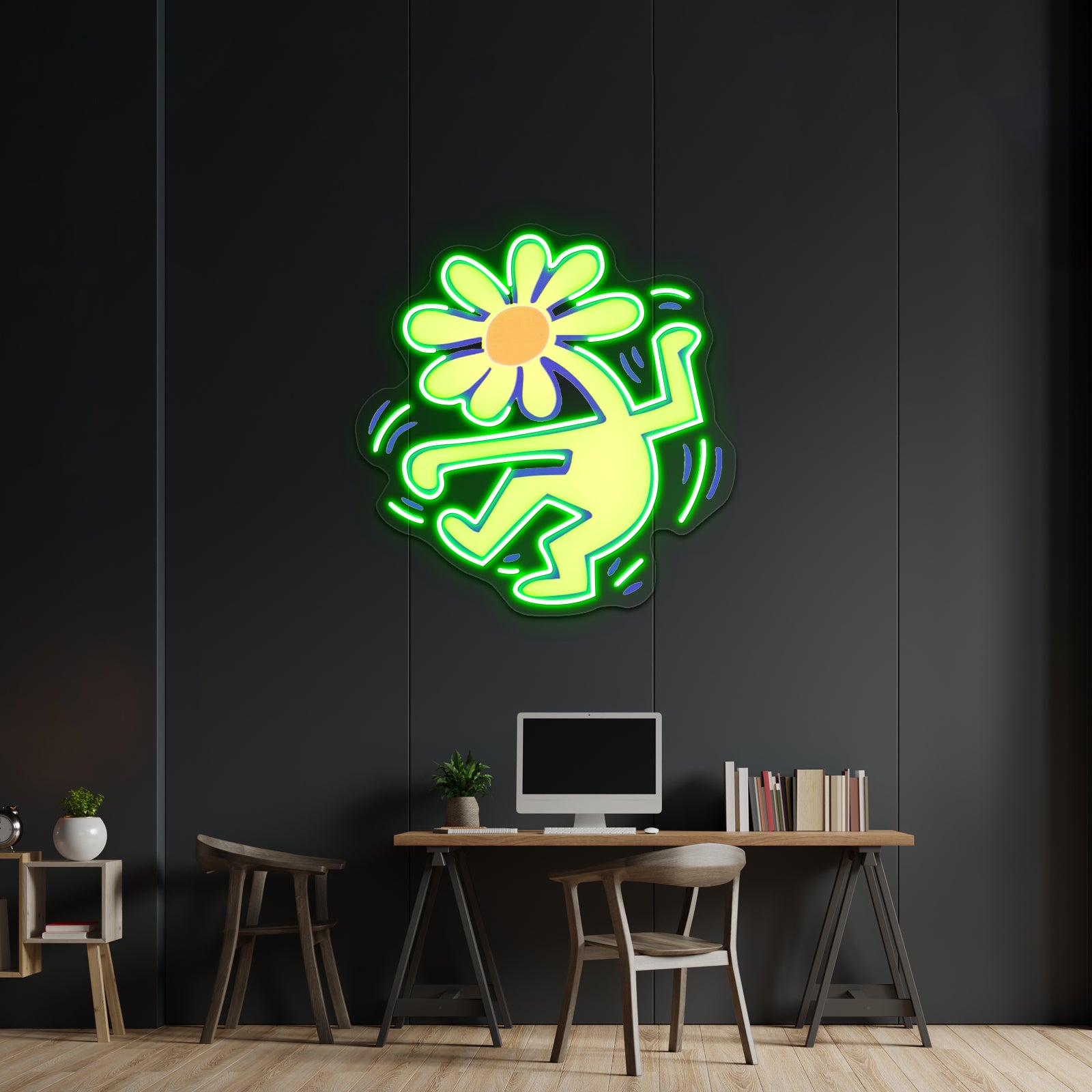 Flowerhead Artwork Personalized Light Up Sign | Shineneon