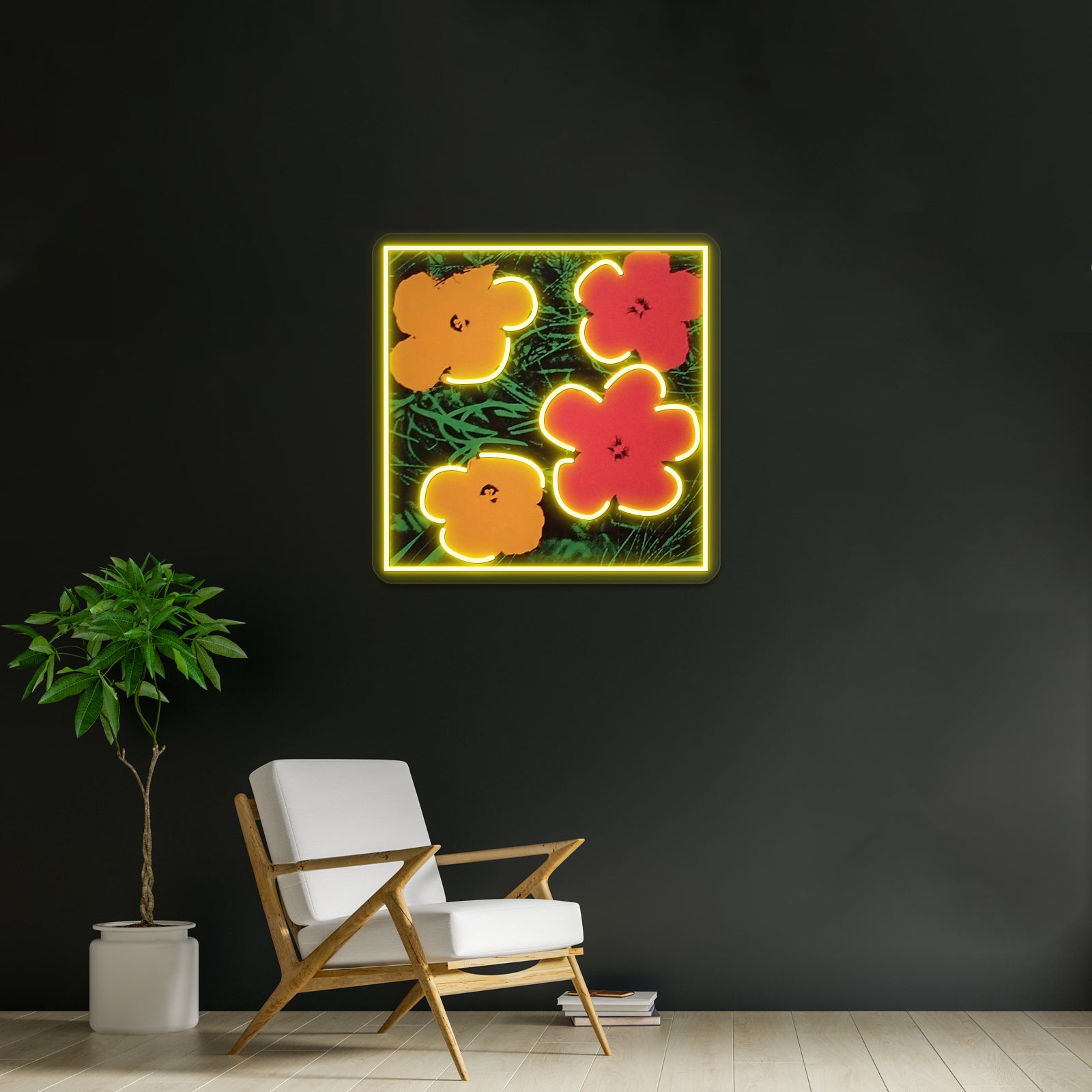 Flowerhol Artwork Personalized Light Up Sign - LED neon sign view 7