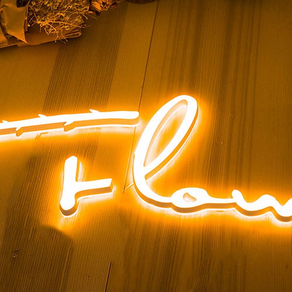 Flowers 3D Frontlit And Backlit Channel Letter Led Light Sign - Shineneon