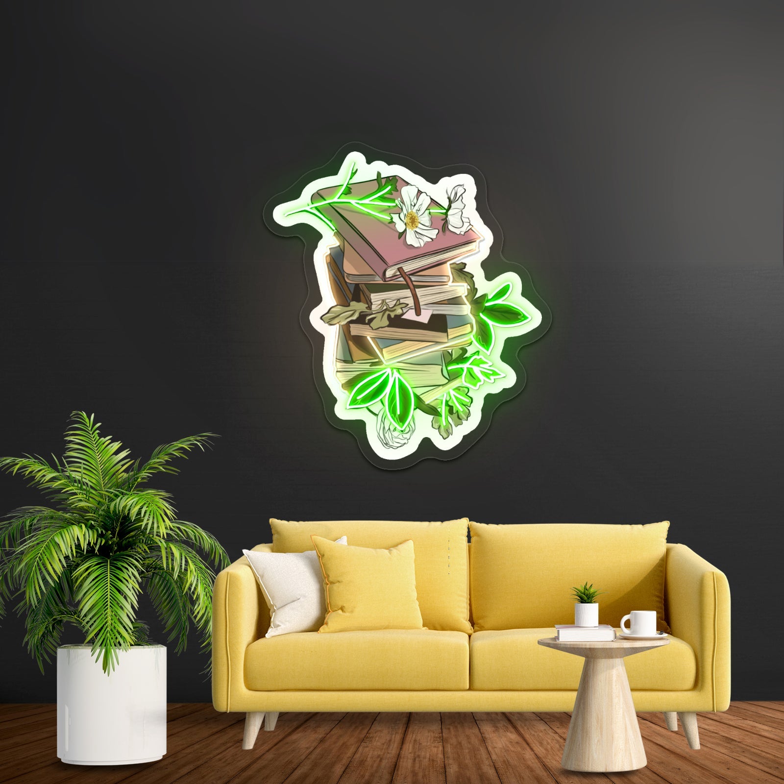 Flowers Wrapping Books Neon Signs For Sale - Shineneon