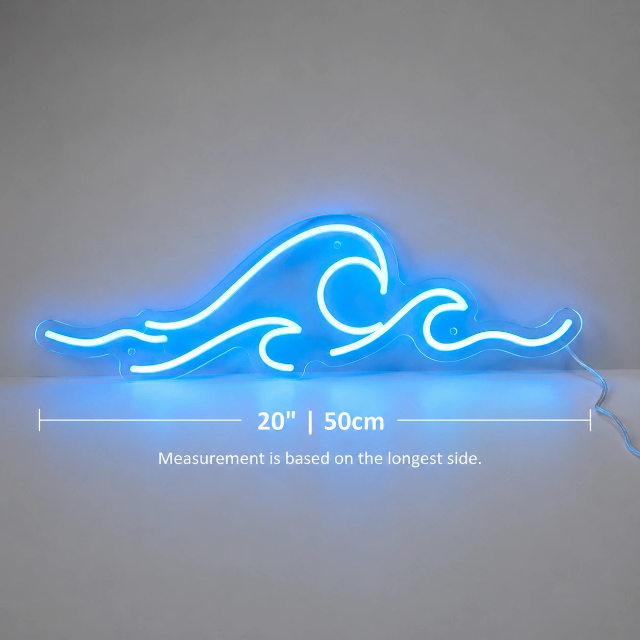 Flowing Wave Line Neon Sign LED Neon Sign size image