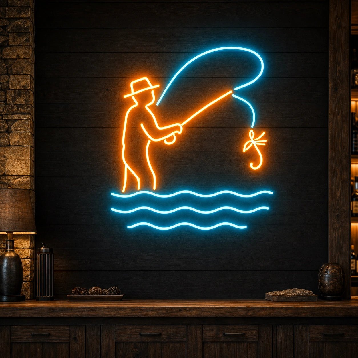 Fly Fishing LED Neon Sign Garage Neon Sign - Shineneon