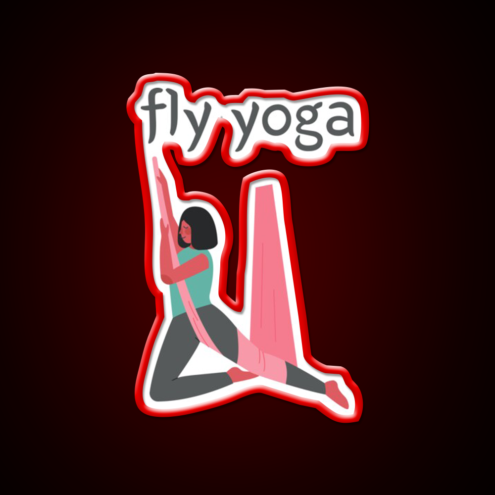 Fly Yoga Simple Yoga Led Neon Sign For Wellness Space Rgb Color