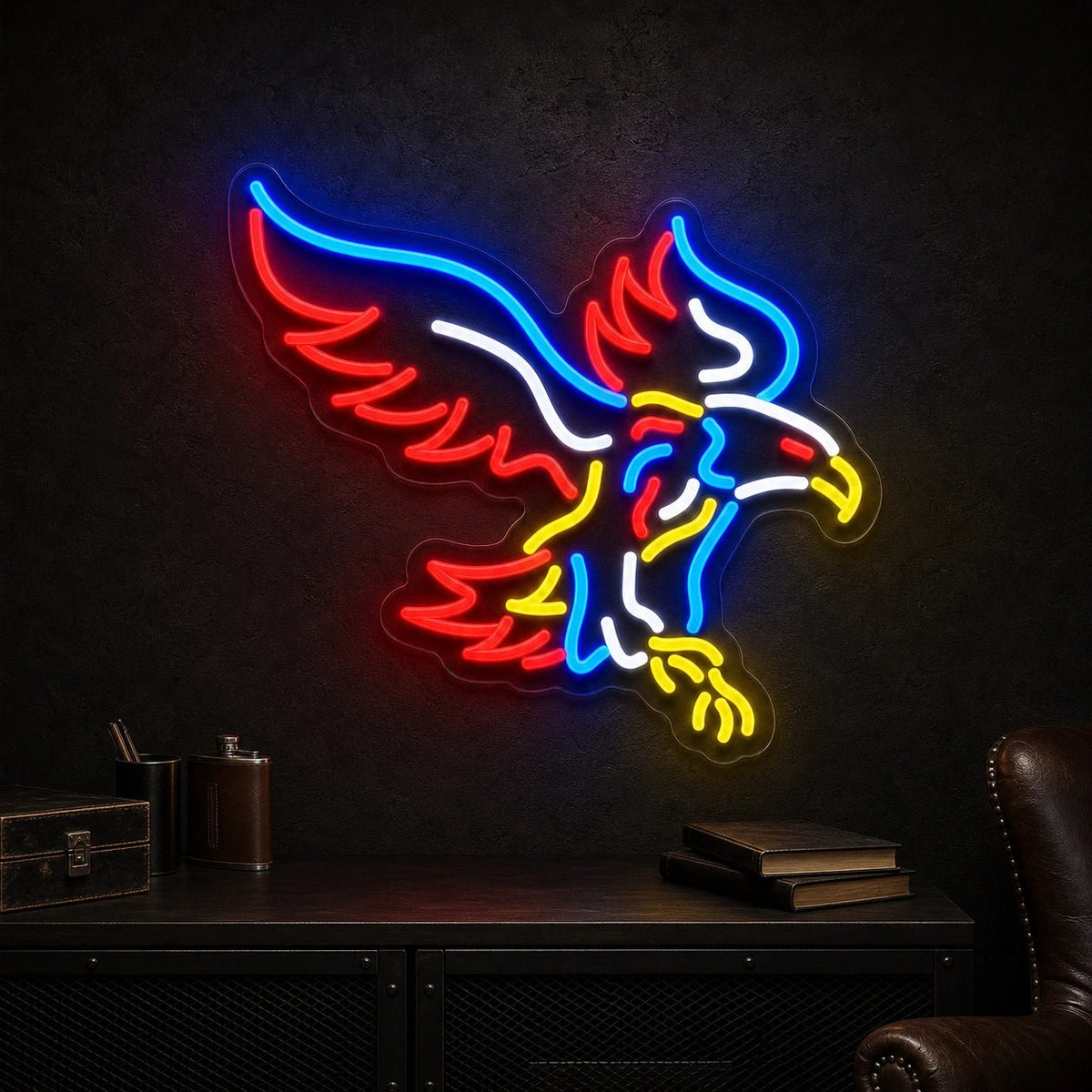 Flying Eagle With Talons LED Neon Sign Garage Neon Sign - Shineneon