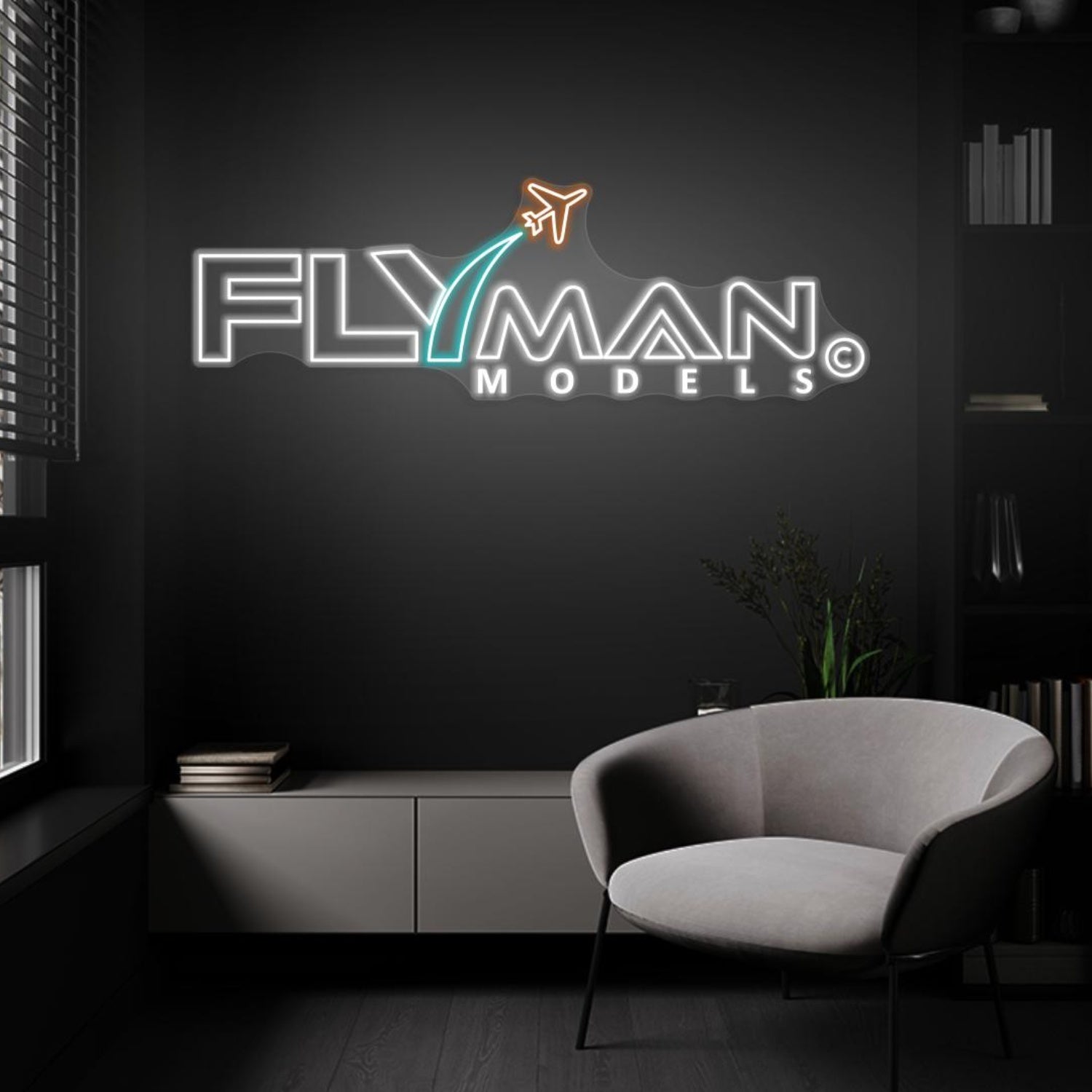 Flyman Models Airplane Led Neon Sign For And Model Shop Decor | Shineneon