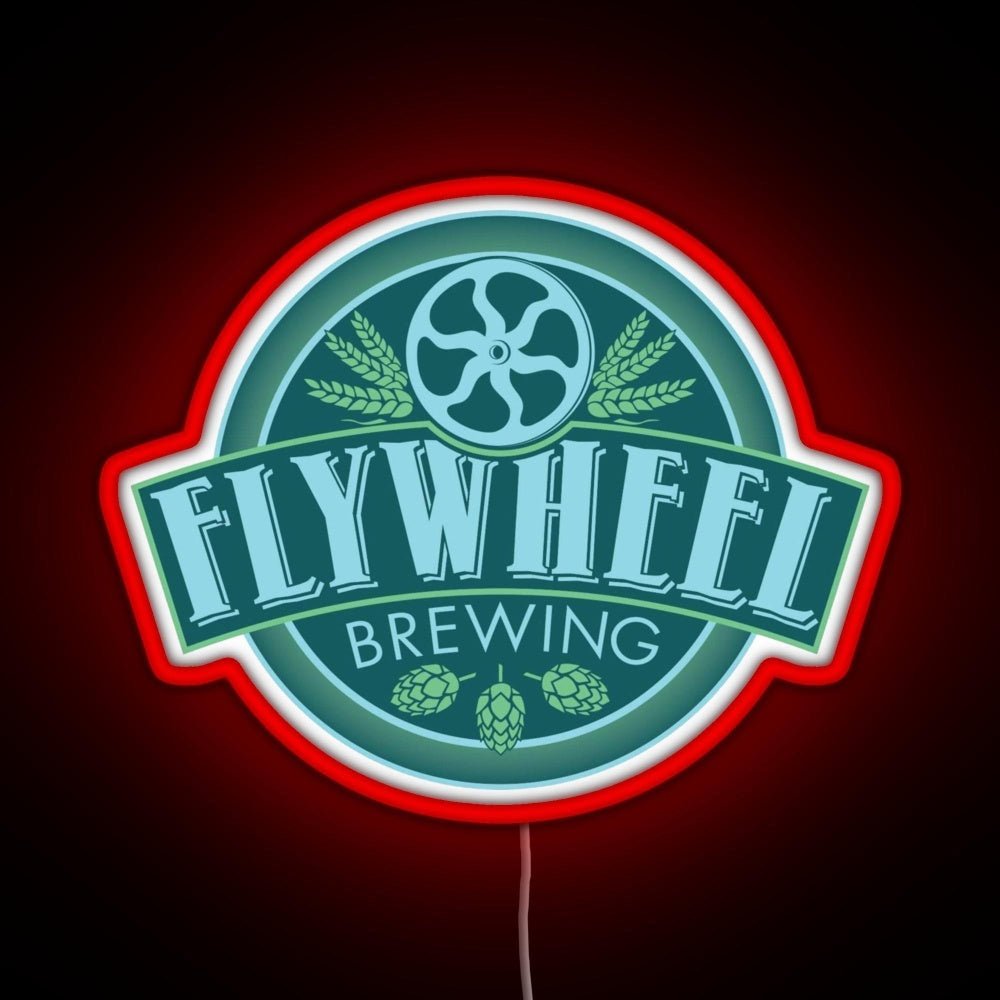 Flywheel Brewing Logo Rgb Led Neon Sign Pop Wall Art - Shineneon