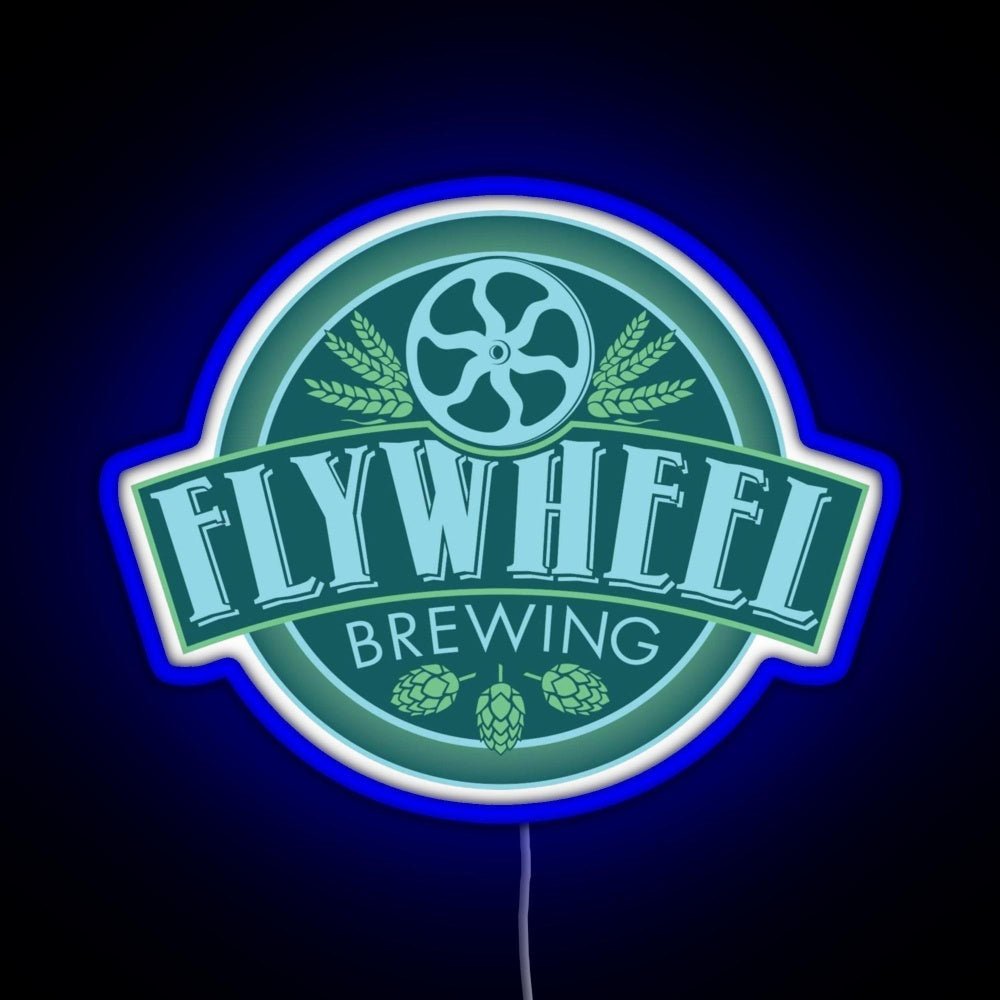 Flywheel Brewing Logo Rgb Led Neon Sign Pop Wall Art - Shineneon