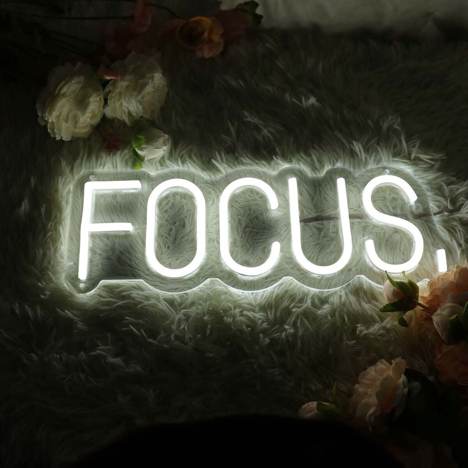Focus White Led Neon Sign - Shineneon