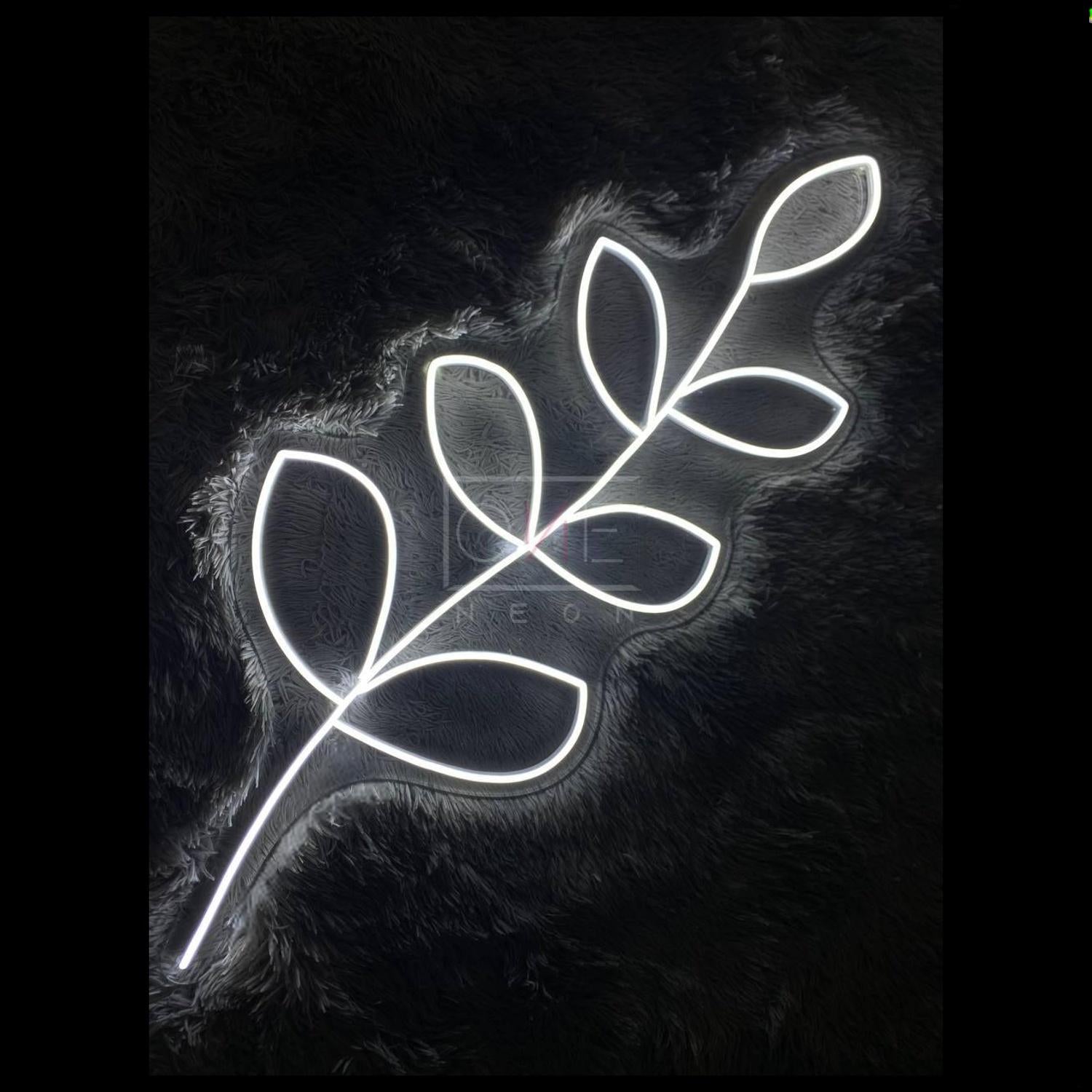 Foliage White Leafy Branch Led Neon Sign For Indoor Wall Art Cafe Decor | Shineneon