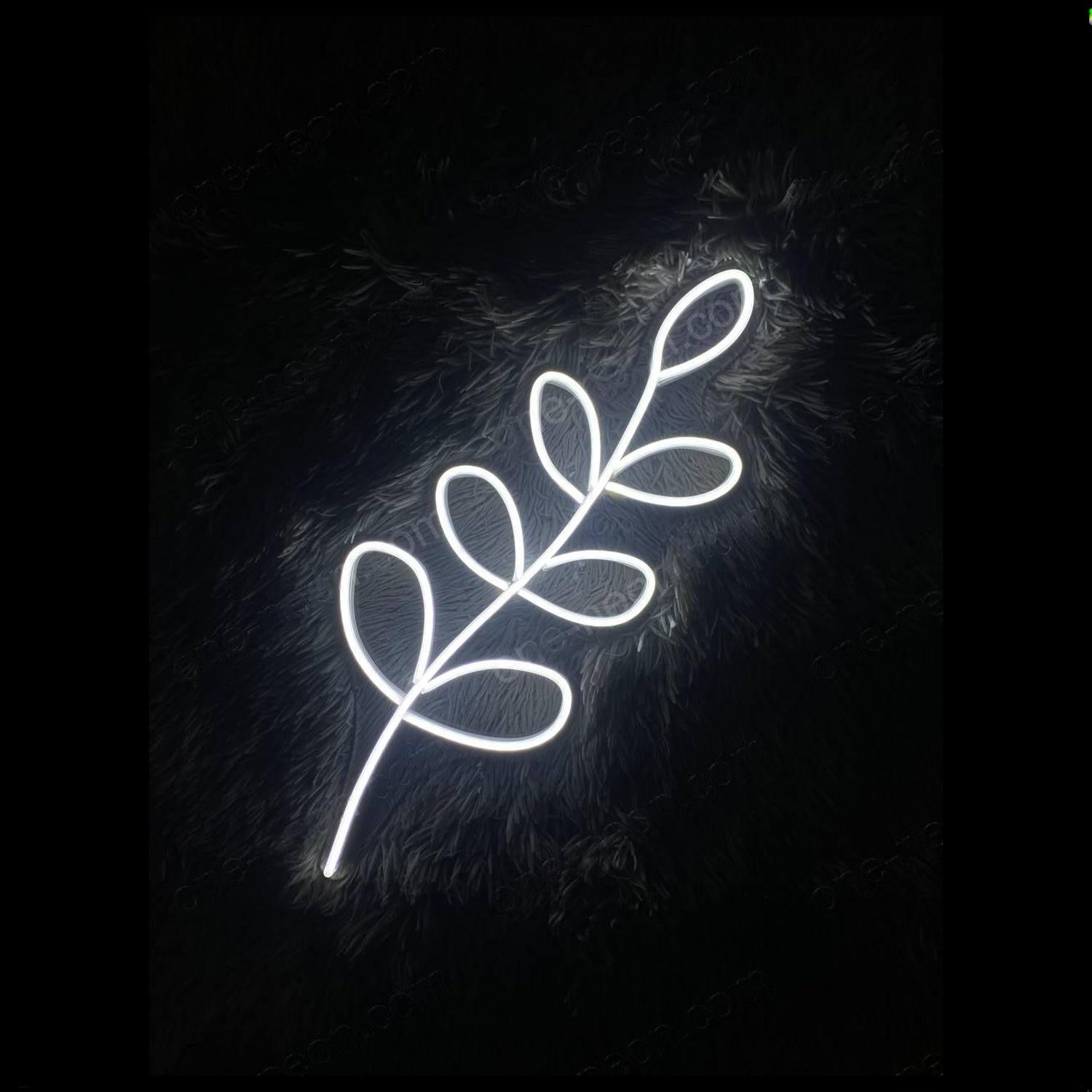 Foliage White Leafy Branch Led Neon Sign For Indoor Wall Art Cafe Decor | Shineneon