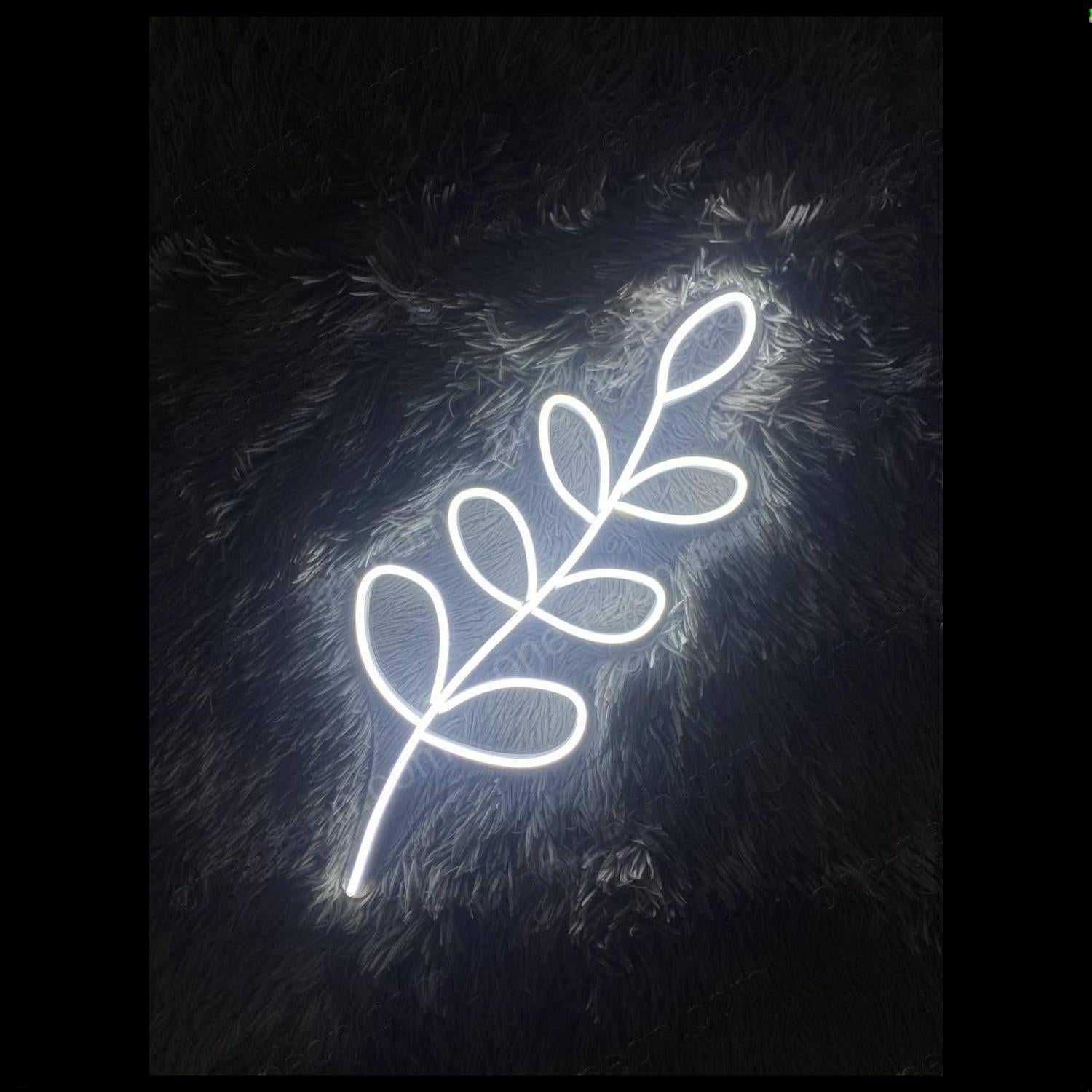 Foliage White Leafy Branch Led Neon Sign For Indoor Wall Art Cafe Decor | Shineneon