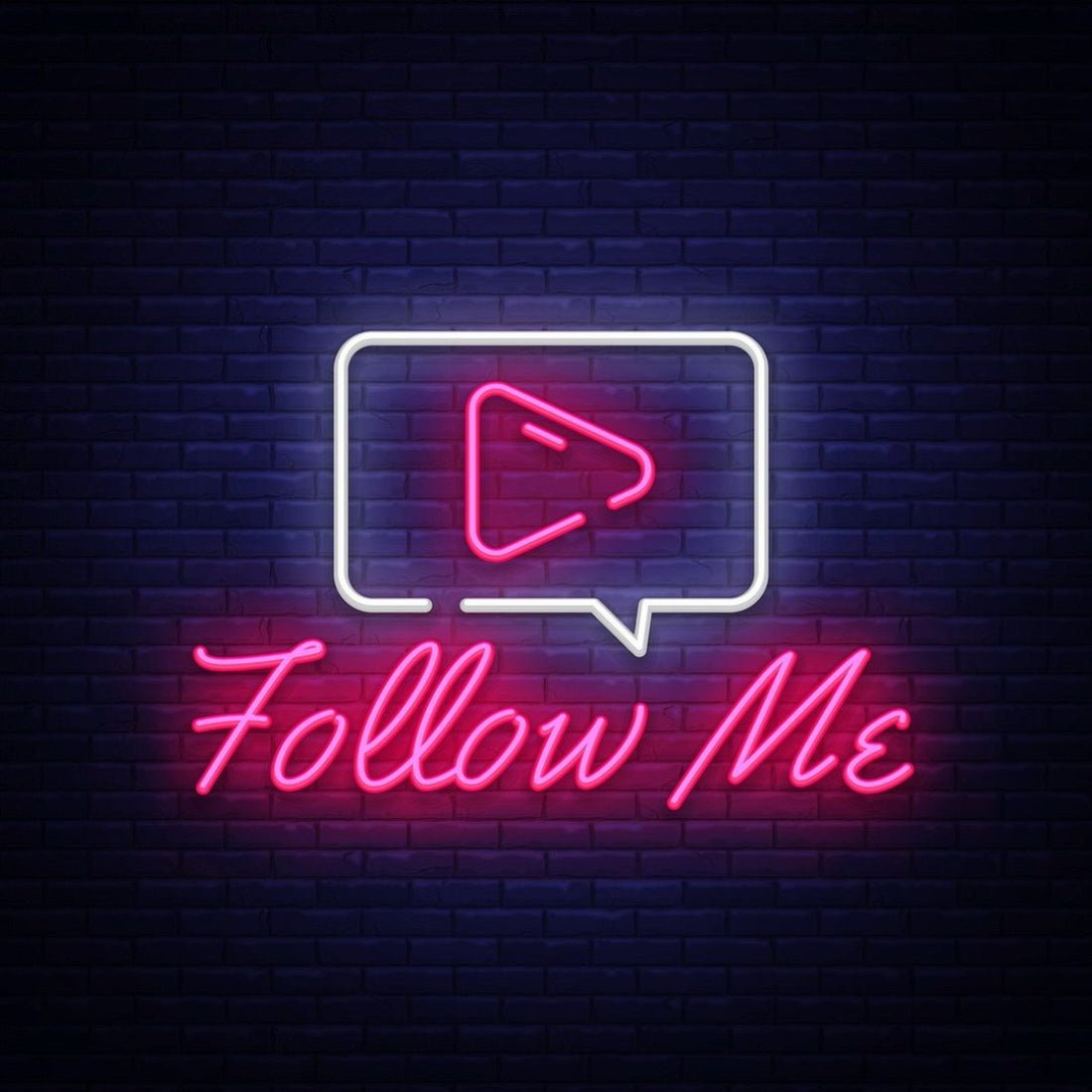 Follow Me Word Led Sign Business Neon Sign - Shineneon