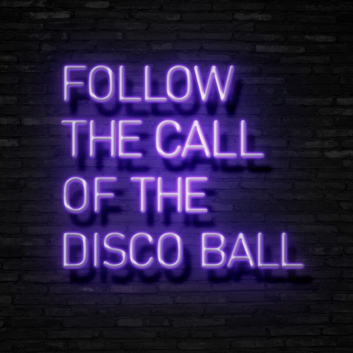 Follow The Call Of The Disco Ball Neon Sign For Party | Shineneon