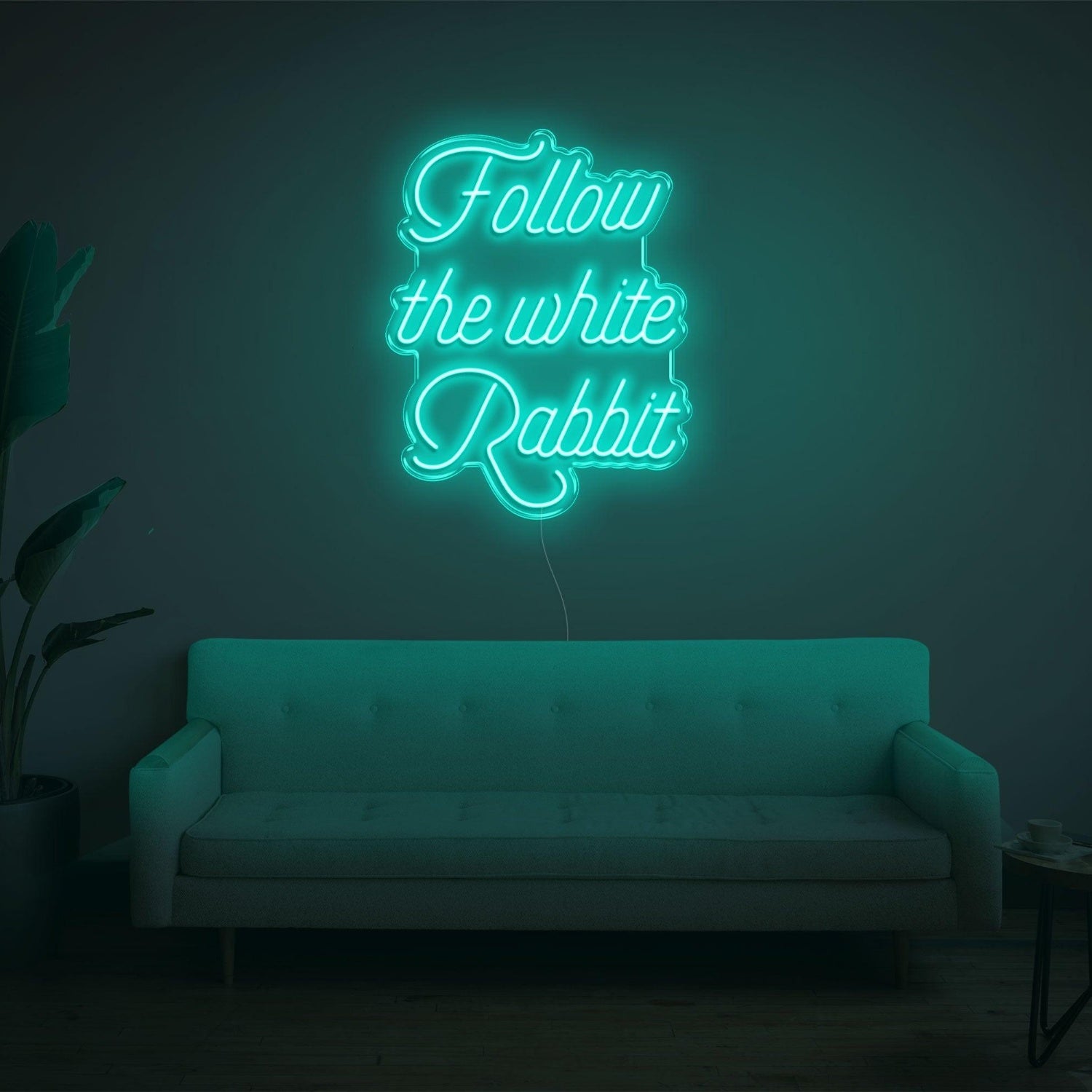 Follow The White Rabbit Led Neon Sign | Shineneon
