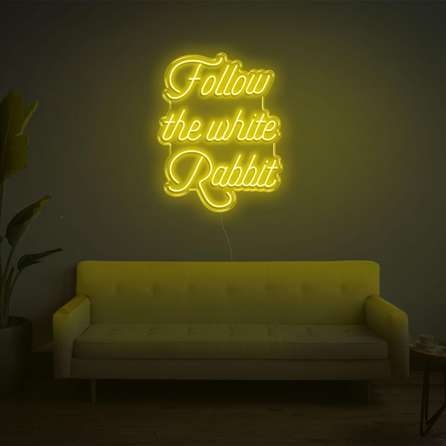 Follow The White Rabbit Led Neon Sign | Shineneon