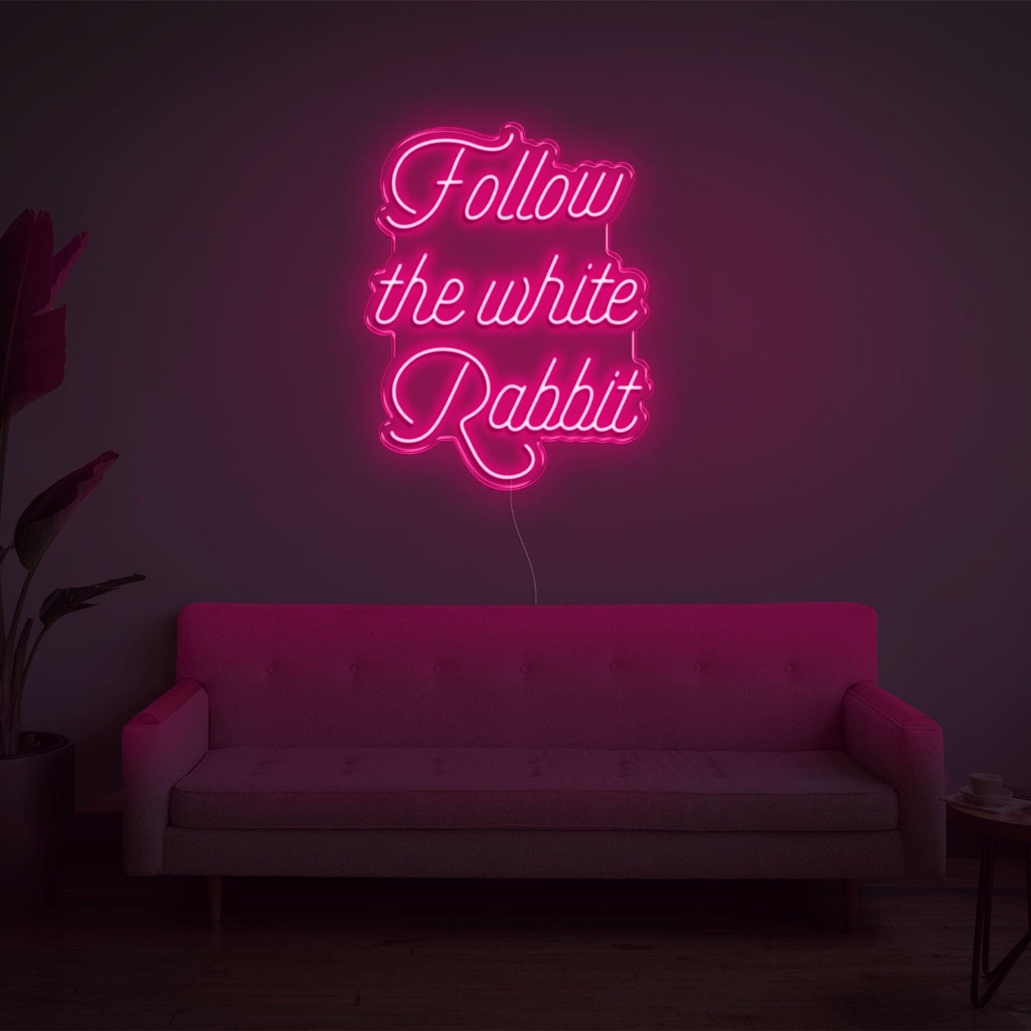 Follow The White Rabbit Led Neon Sign | Shineneon