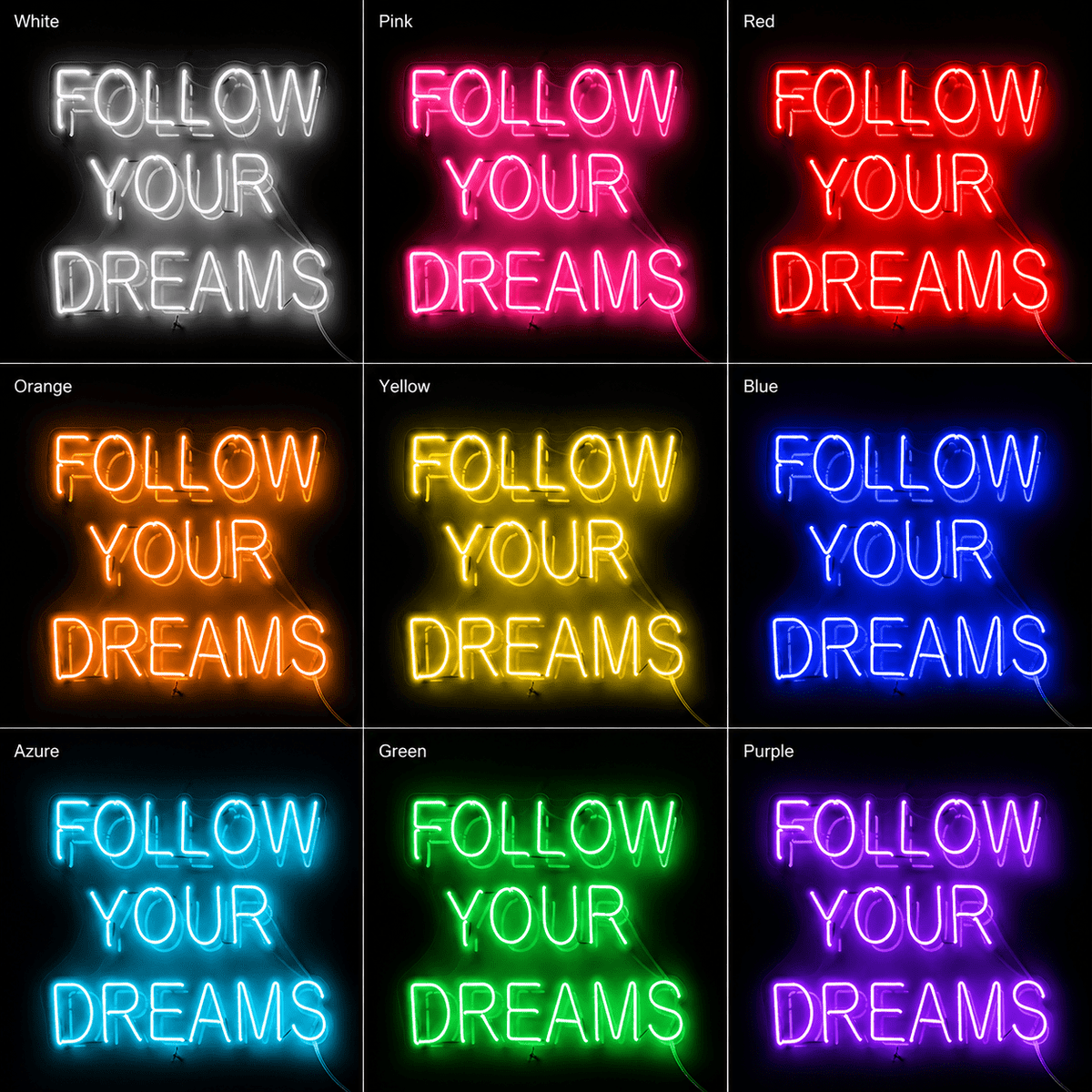 Follow Your Dreams LED Neon Sign Wall Neon Sign - Shineneon