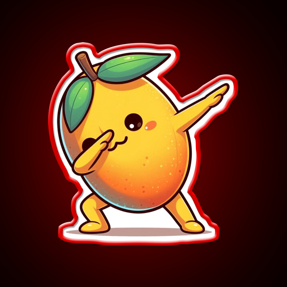 Food Chibi Series Cute Mango Chan 003 Snack Food Led Neon Sign Rgb Color - Shineneon