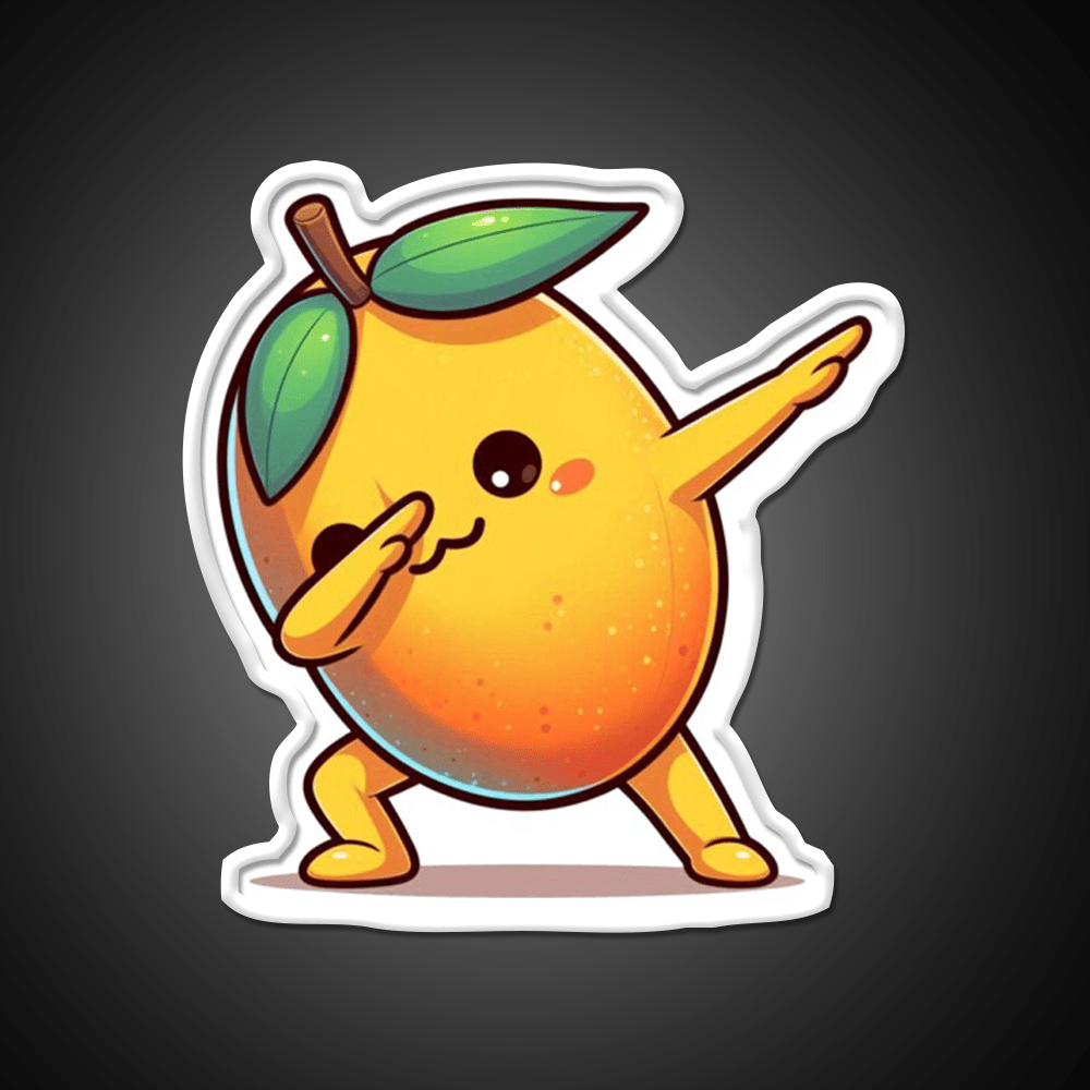 Food Chibi Series Cute Mango Chan 003 Snack Food Led Neon Sign Rgb Color - Shineneon