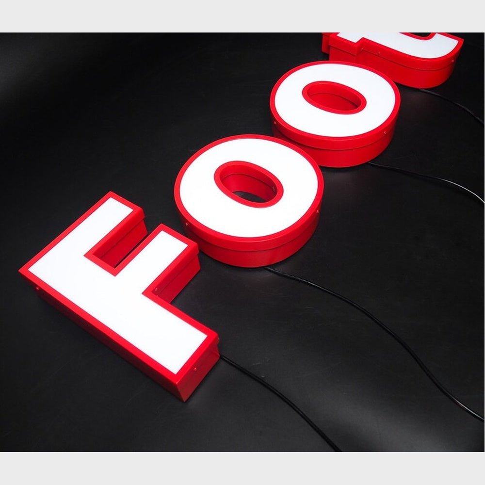 Foot 3D Frontlit And Backlit Channel Letter Led Light Sign - Shineneon