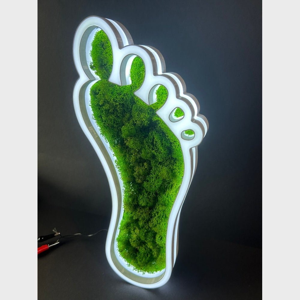 Foot 3D Moss Letter Sign - Shineneon
